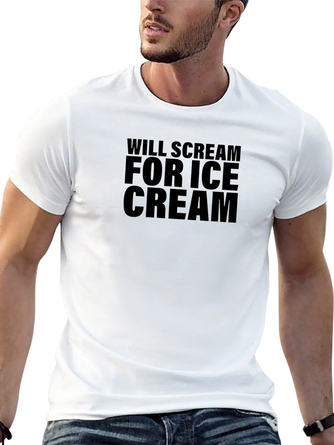 Will Scream For Ice Cream T-Shirt - Black
