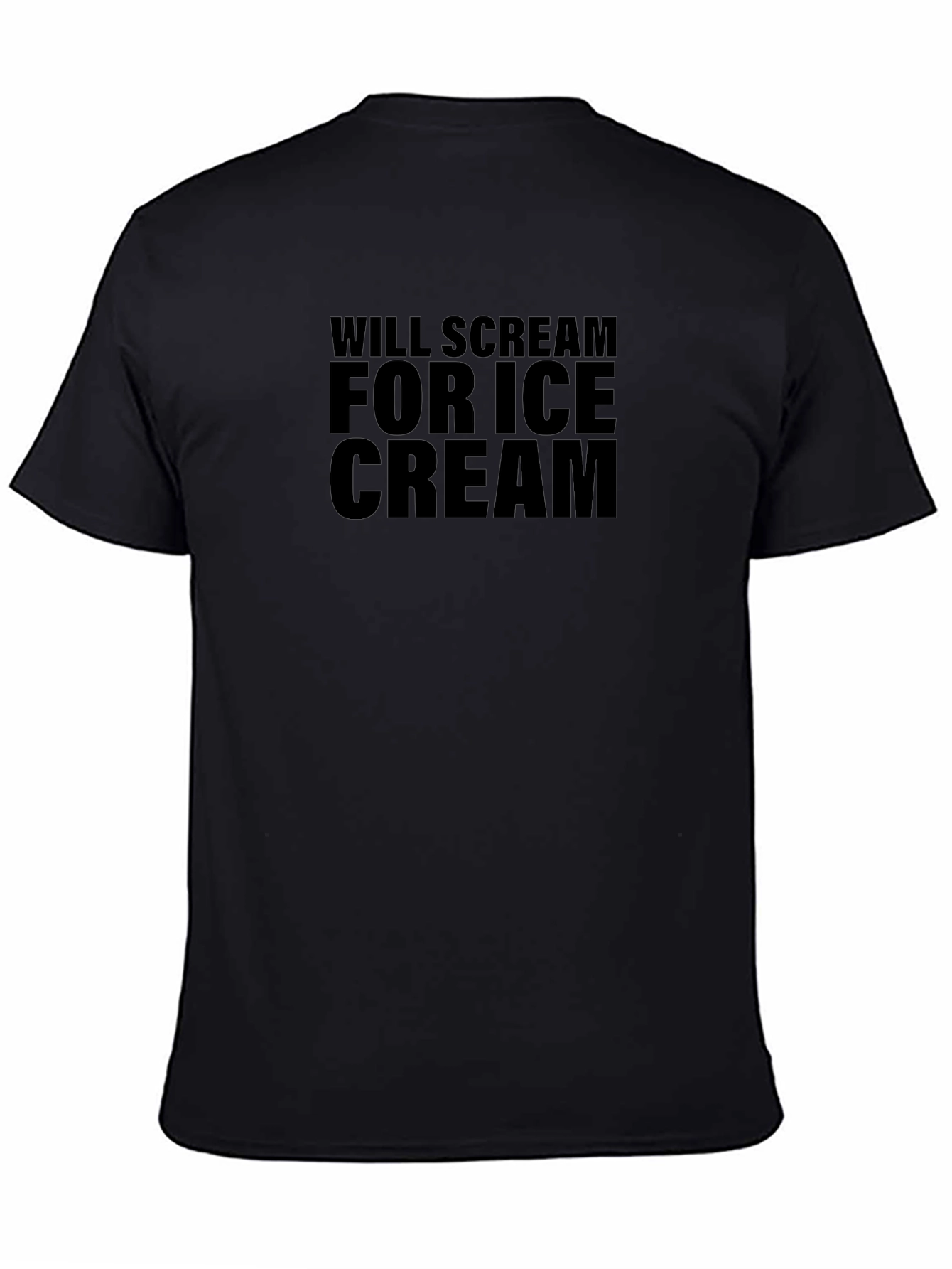 Will Scream For Ice Cream T-Shirt - Black