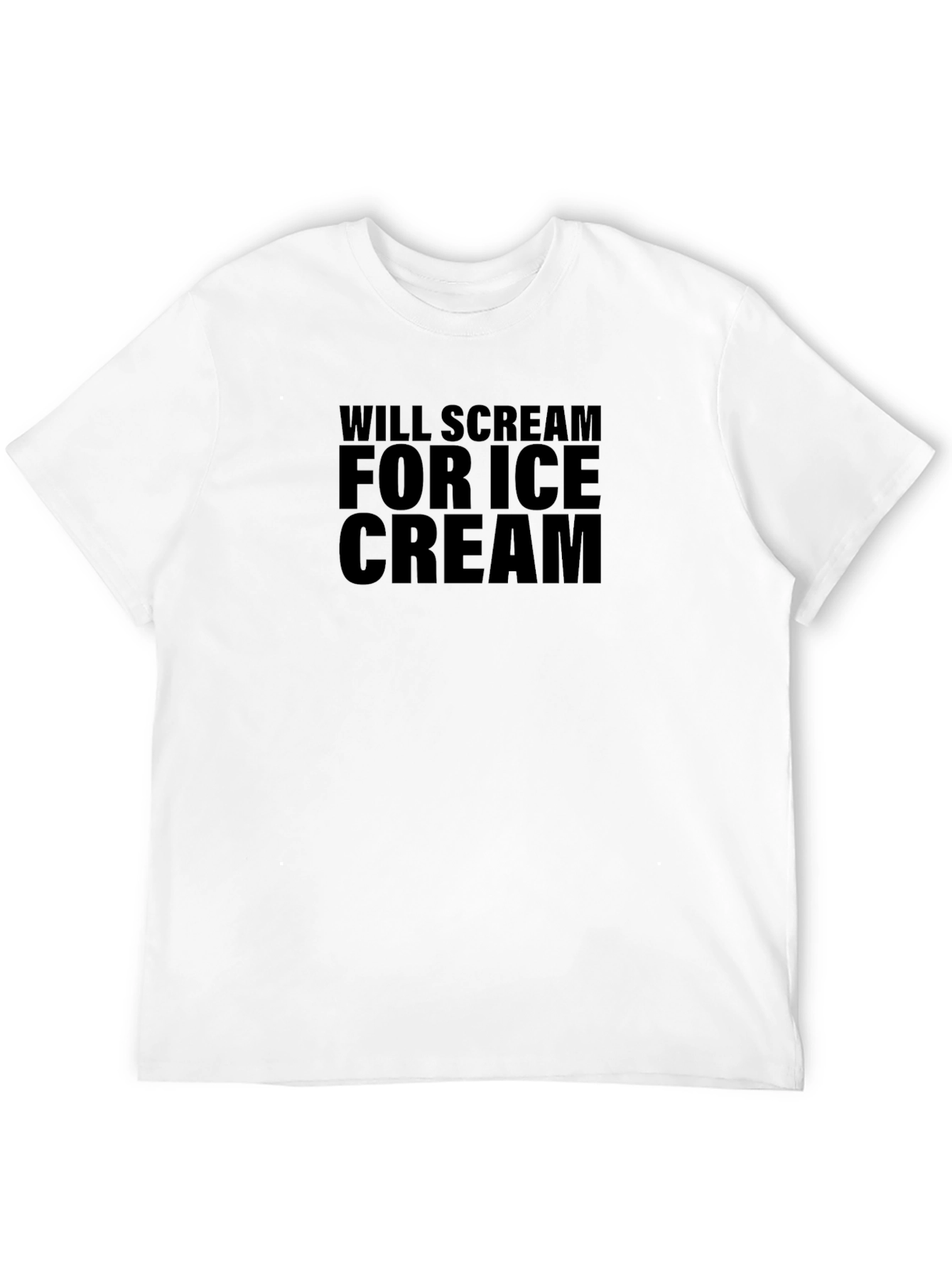 Will Scream For Ice Cream T-Shirt - Black