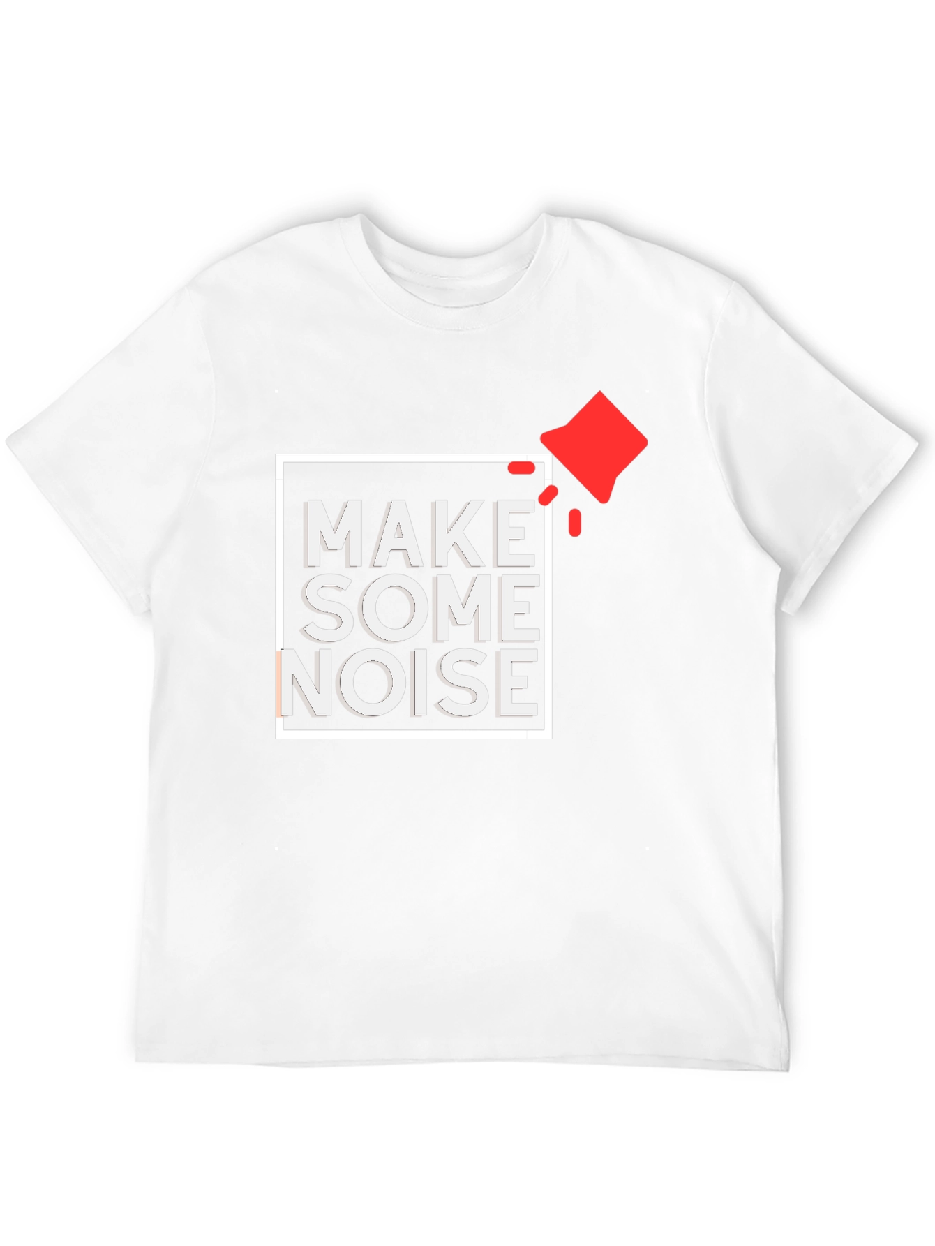 Make Some Noise Graphic Tee - Black Cotton T-Shirt
