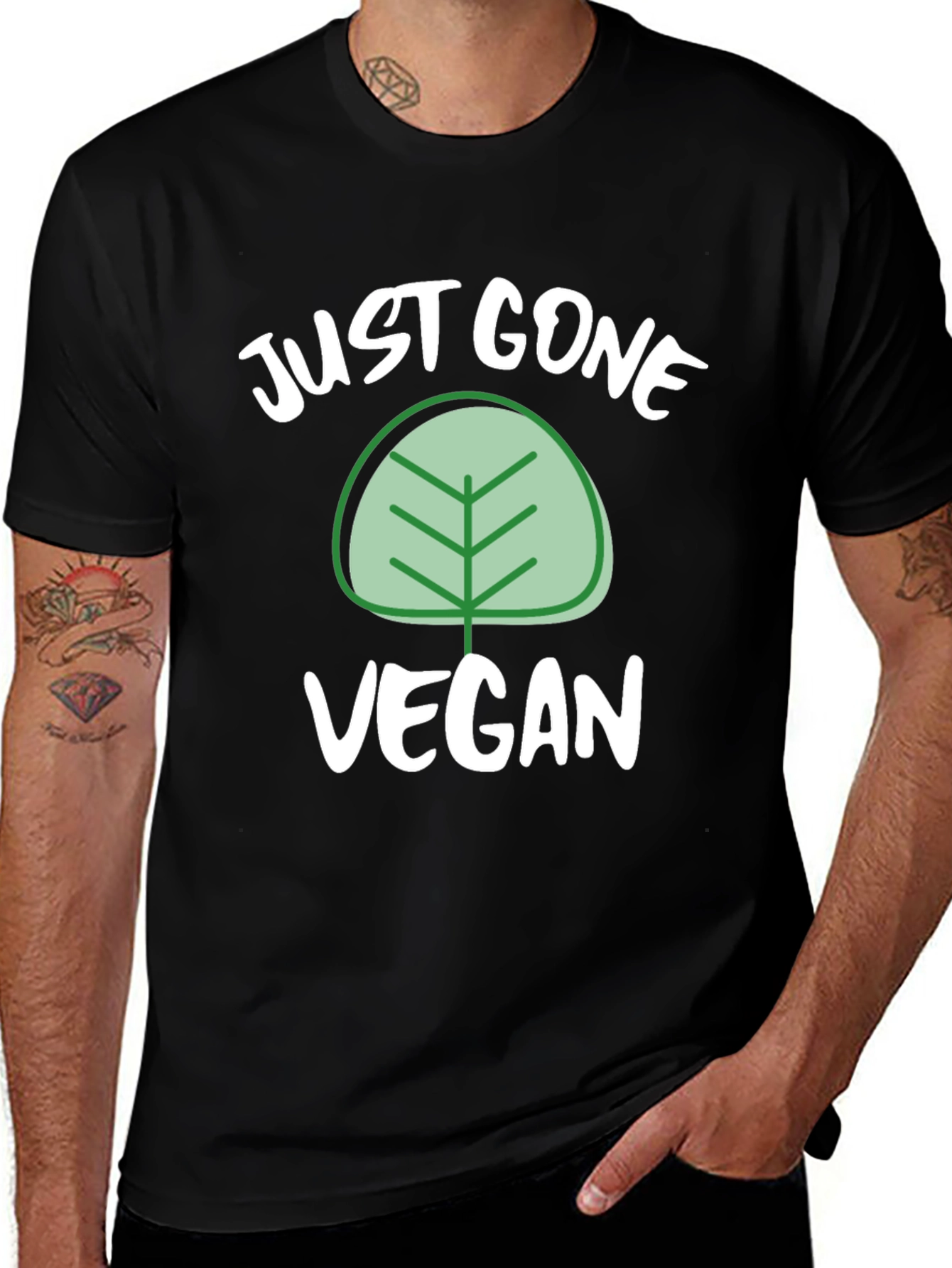 Just Gone Vegan Tee - Stylish Vegetarian T-Shirt