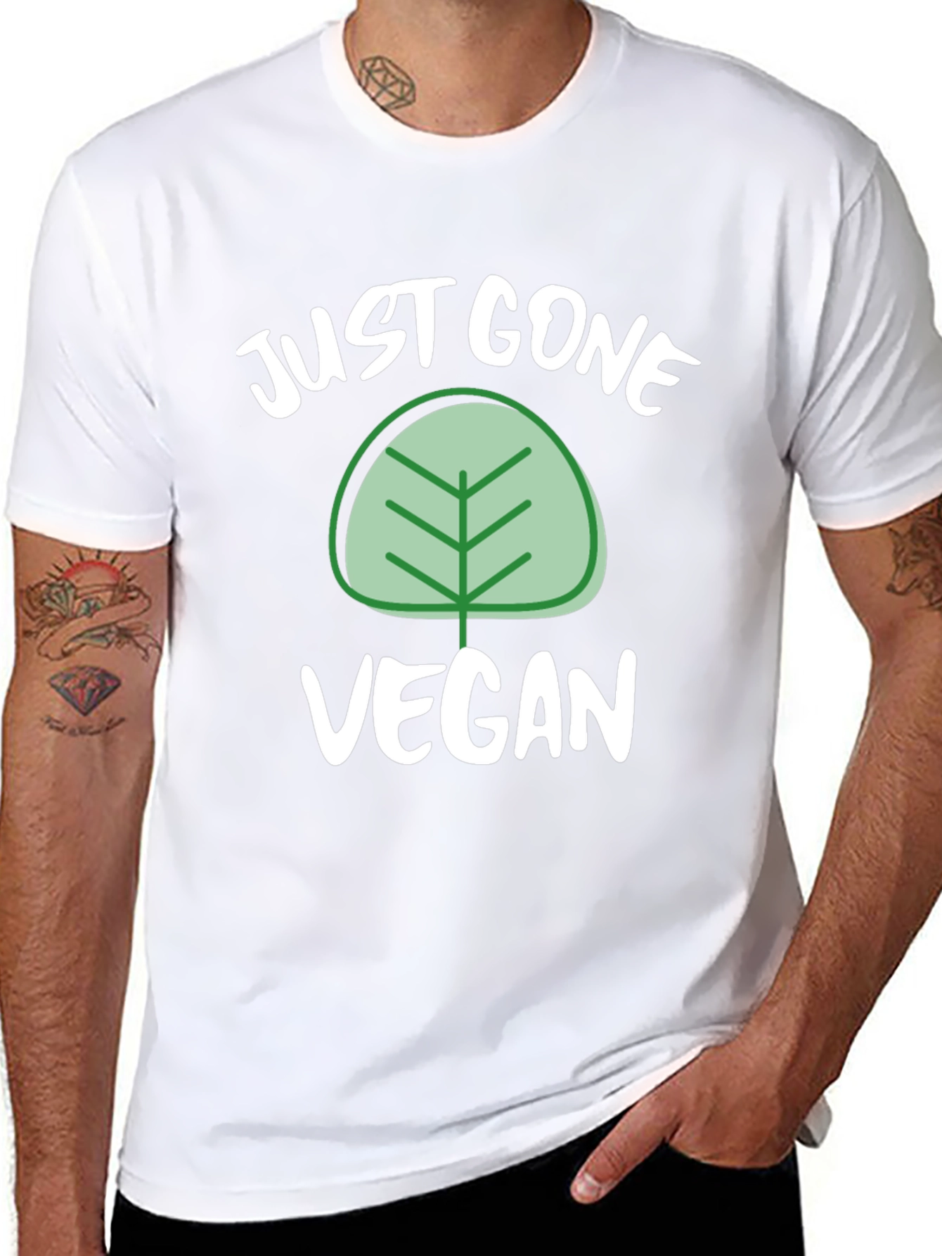 Just Gone Vegan Tee - Stylish Vegetarian T-Shirt