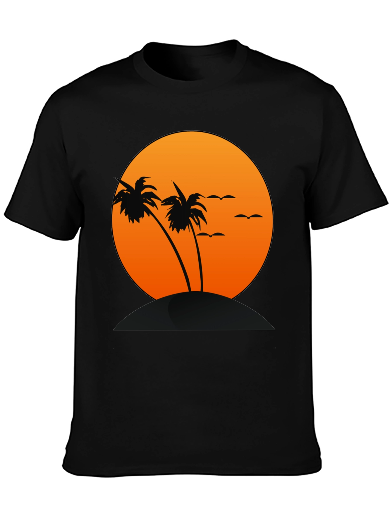Sunset Palm Tree Graphic T-Shirt