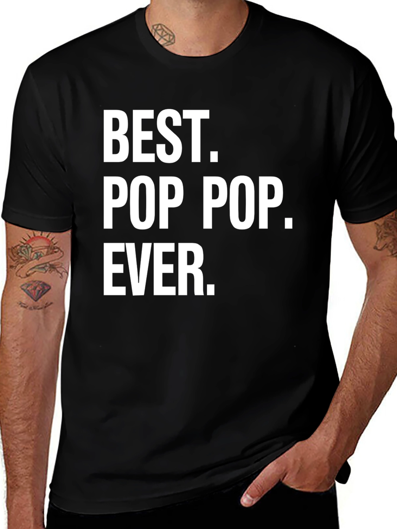 Best Pop Pop Ever Black T-Shirt