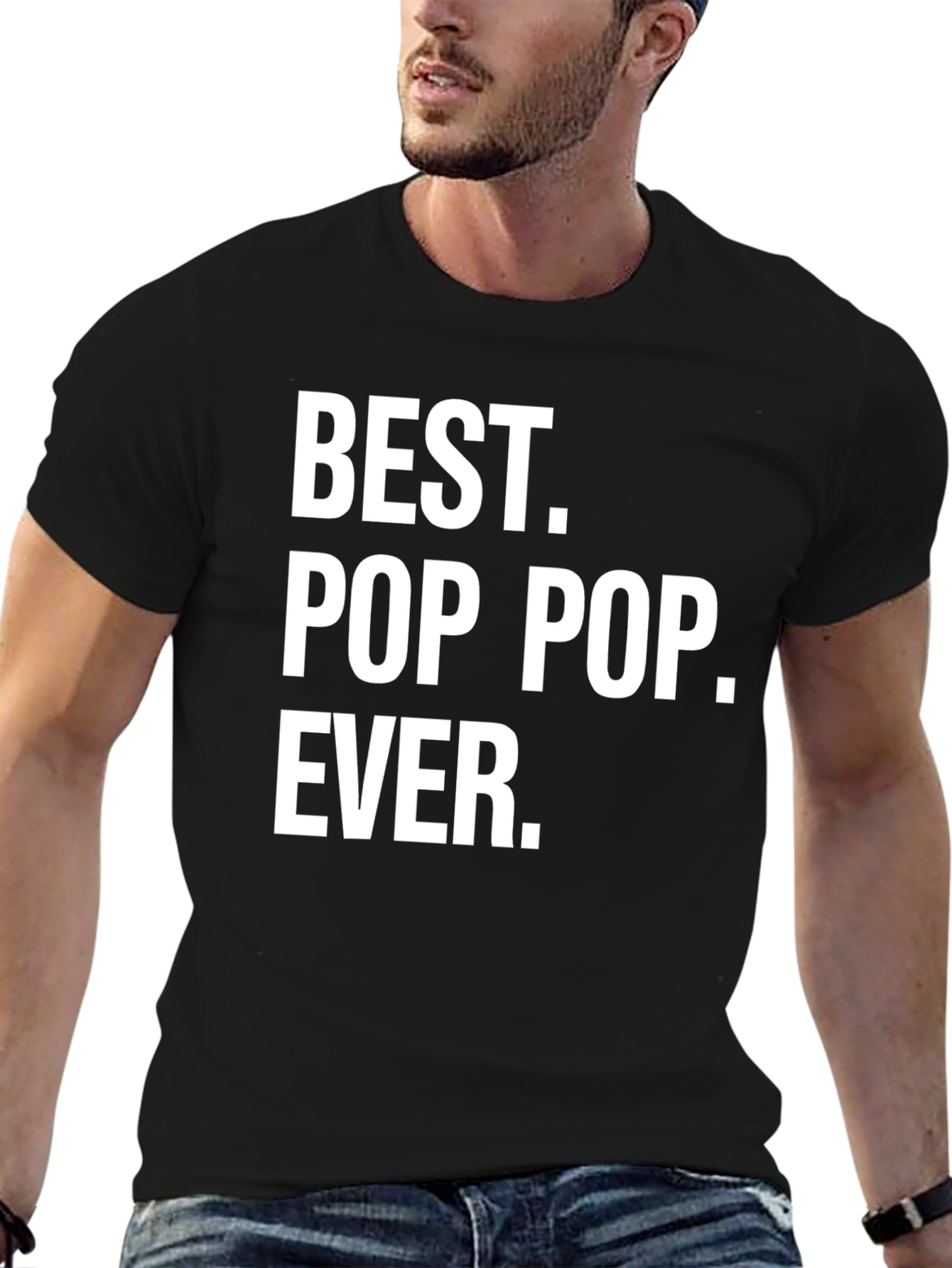 Best Pop Pop Ever Black T-Shirt