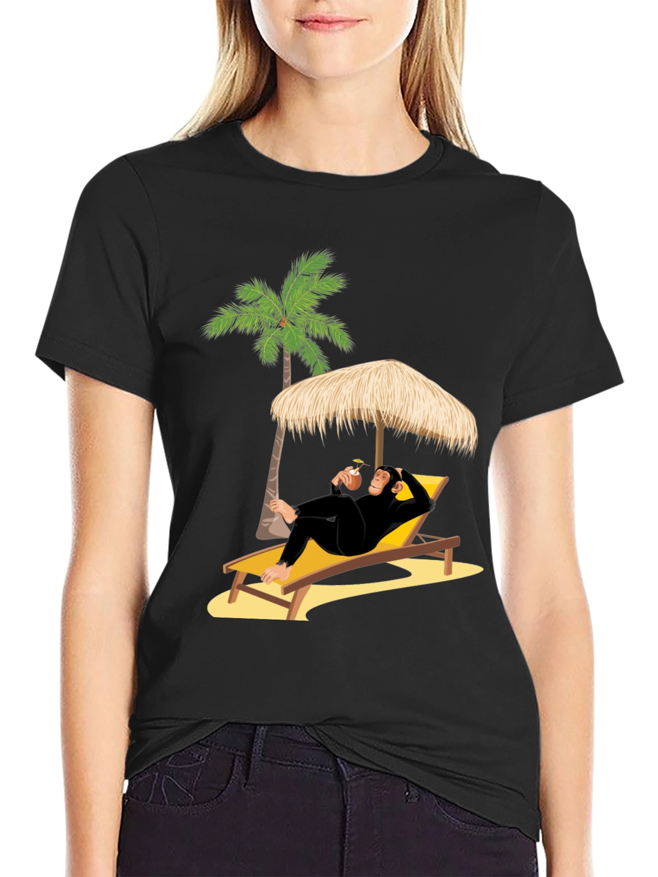 Relaxing Chimp T-Shirt - Beach Vibes