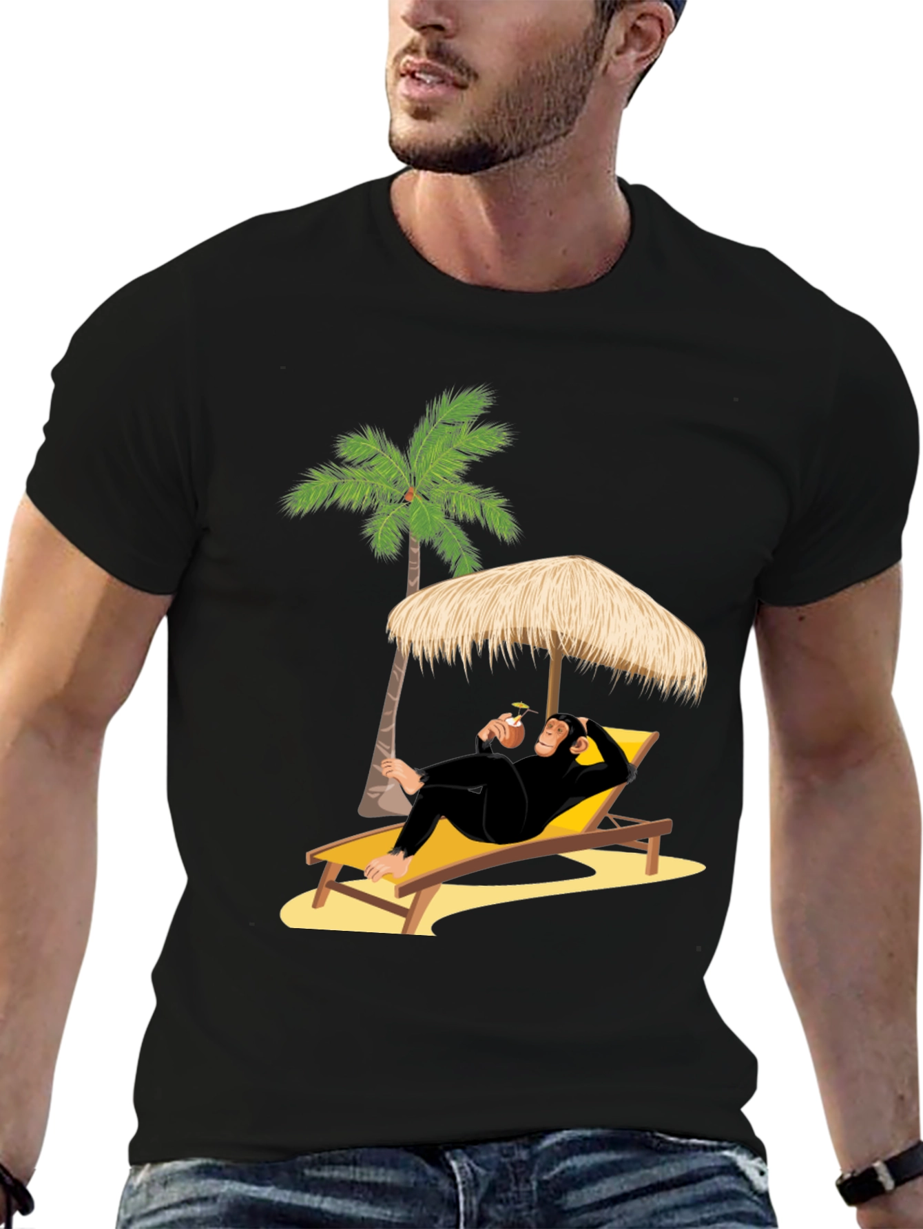 Relaxing Chimp T-Shirt - Beach Vibes