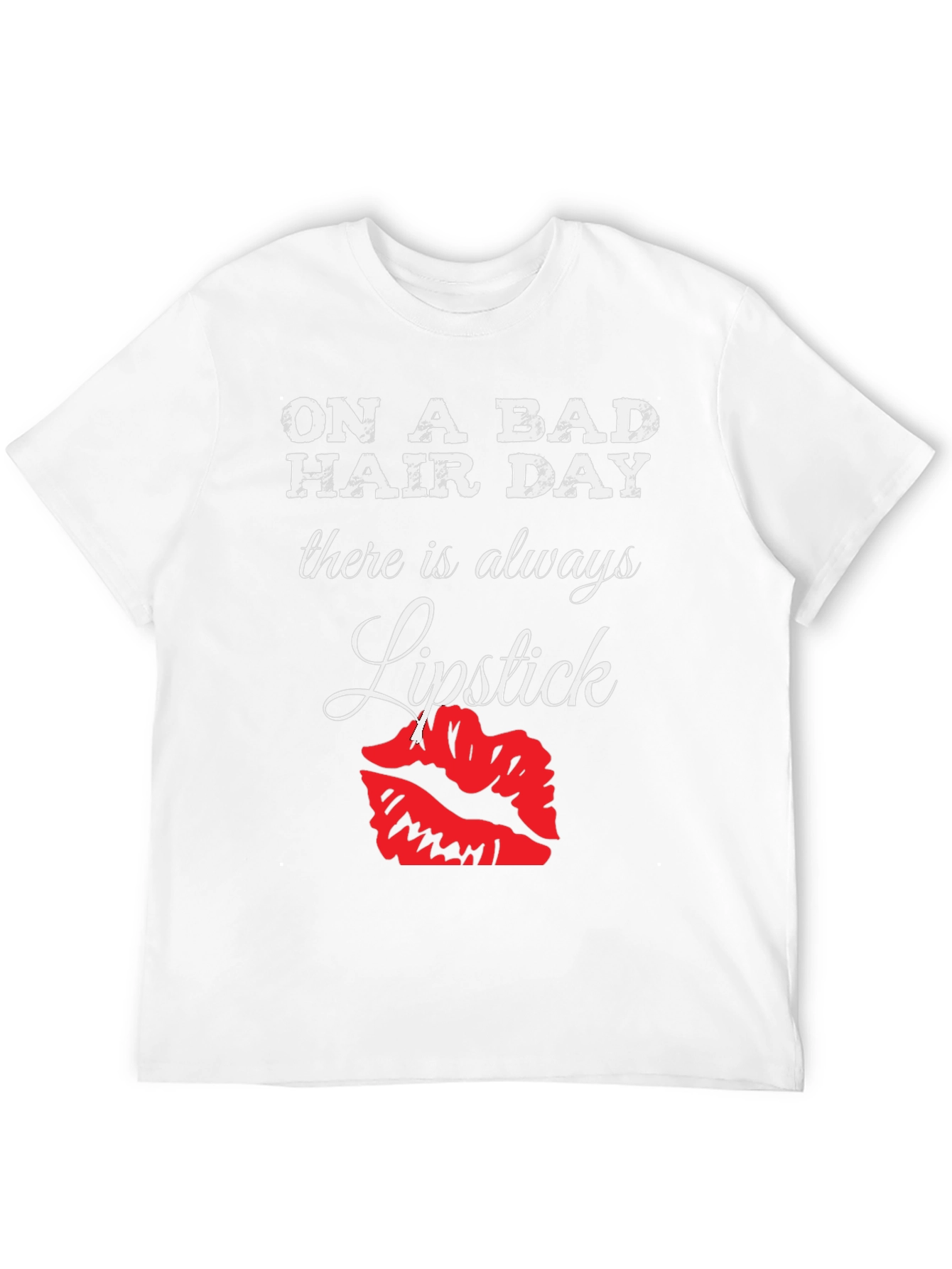 Bad Hair Day Lipstick Graphic T-Shirt