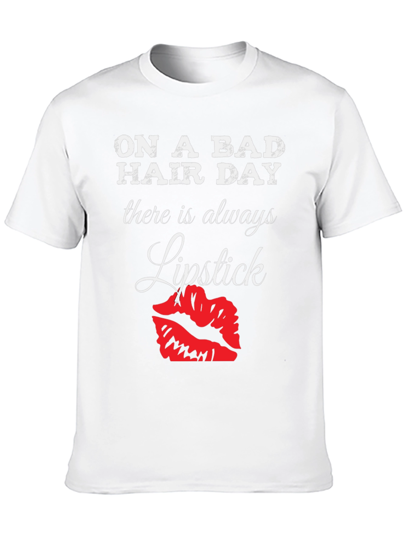 Bad Hair Day Lipstick Graphic T-Shirt