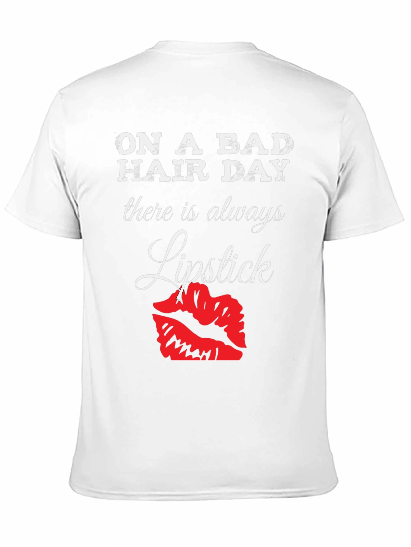 Bad Hair Day Lipstick Graphic T-Shirt