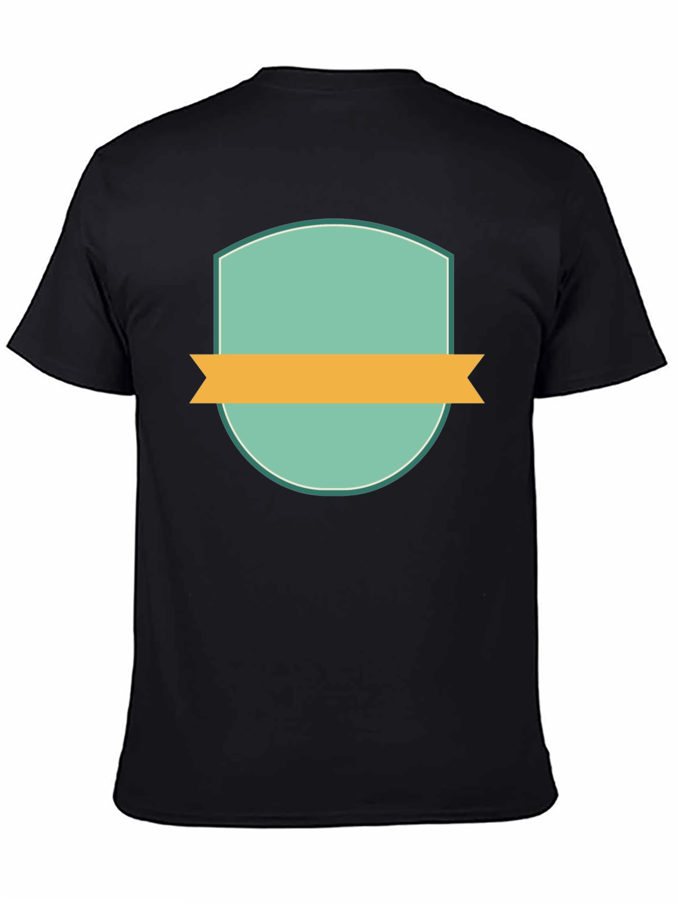 Modern Badge Graphic Black T-Shirt