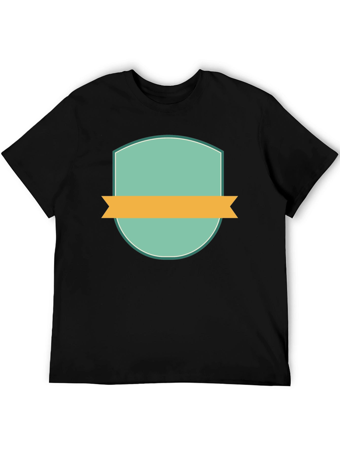 Modern Badge Graphic Black T-Shirt