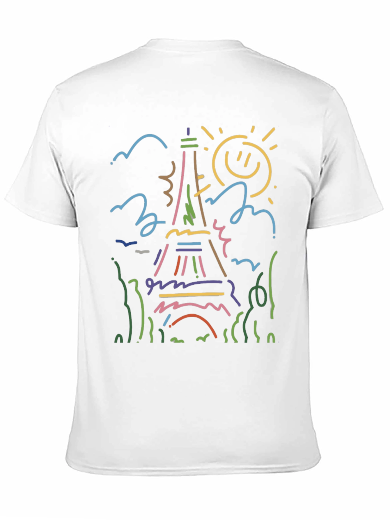 Paris Eiffel Tower Graphic Tee - Black