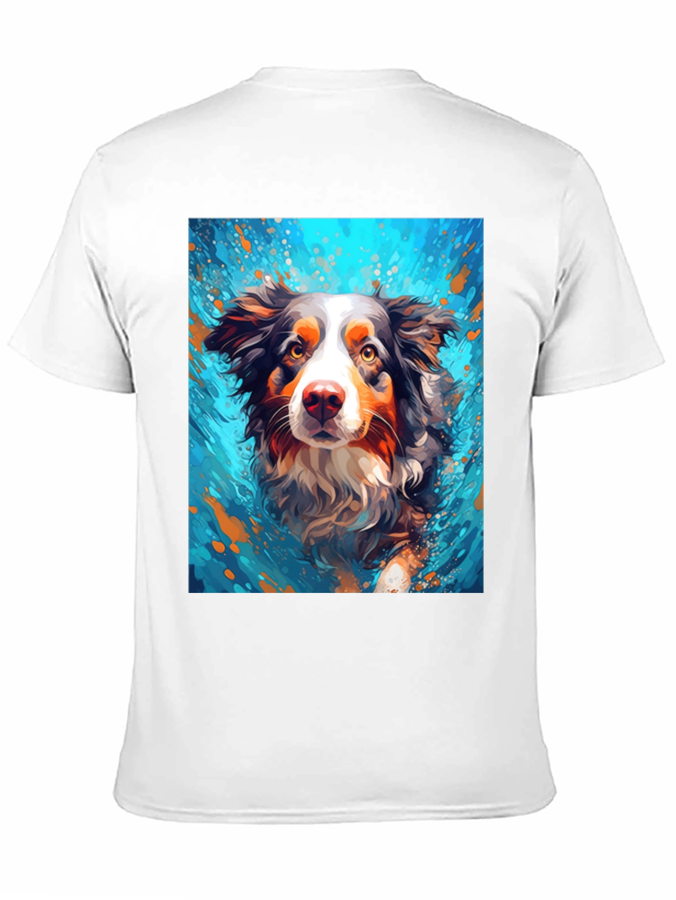 Dog Art Black T-Shirt - Unique Canine Design