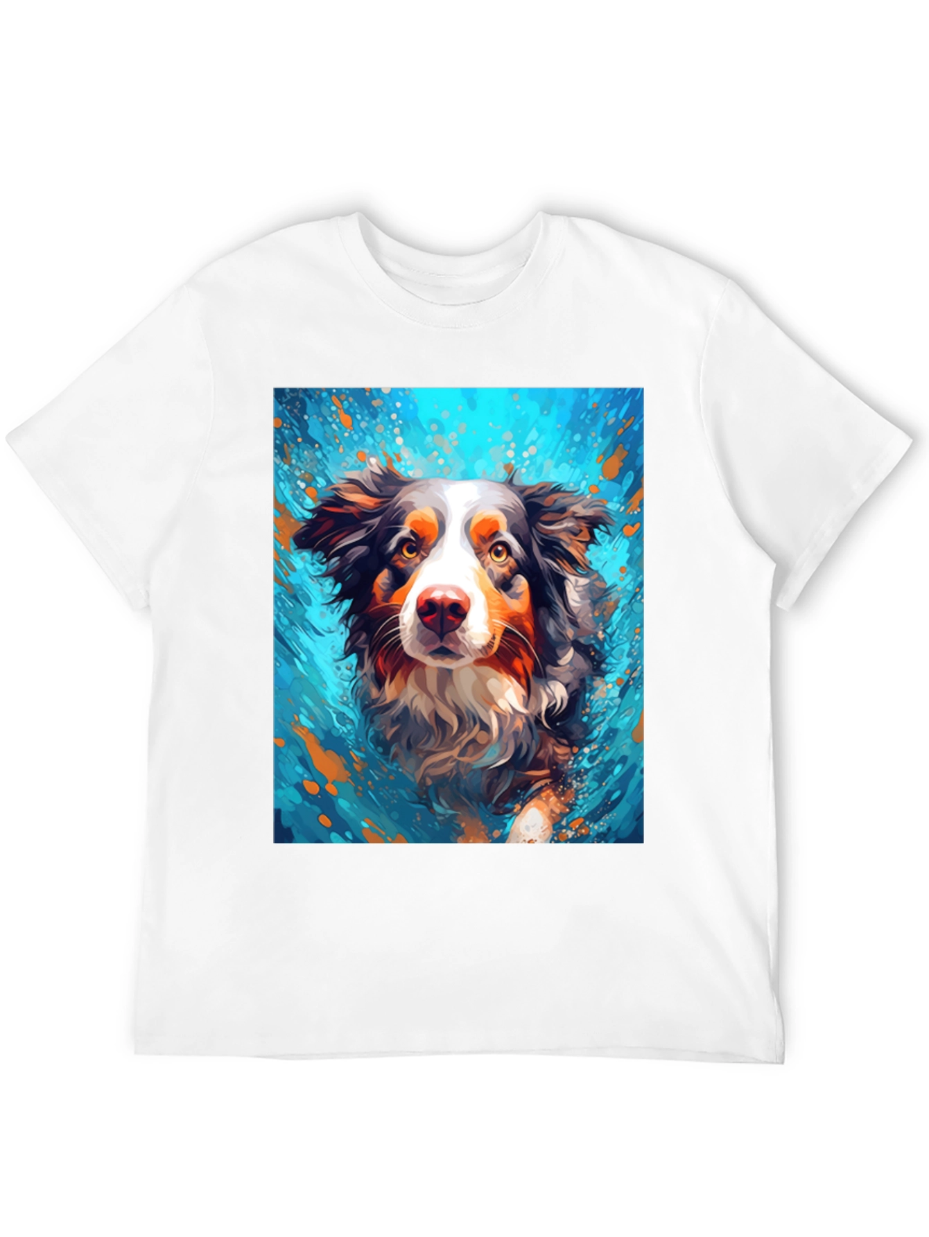 Dog Art Black T-Shirt - Unique Canine Design