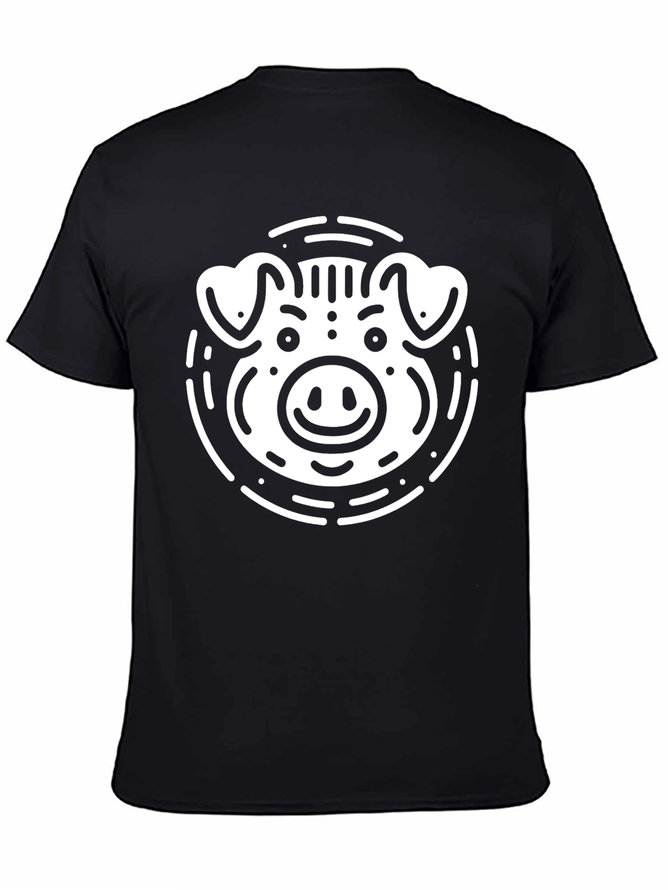Black Pig Graphic Tee - Farm Animal Shirt