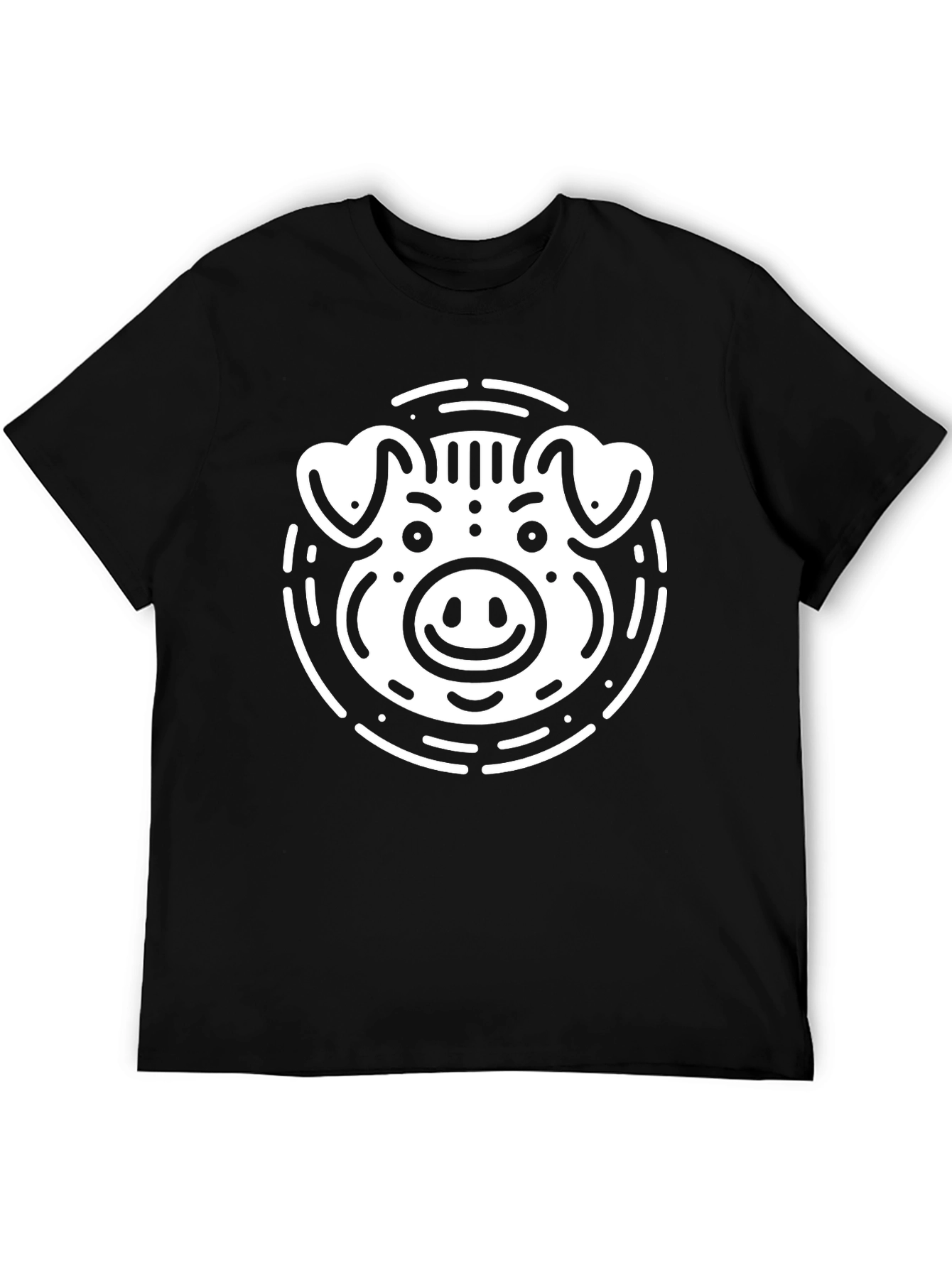 Black Pig Graphic Tee - Farm Animal Shirt