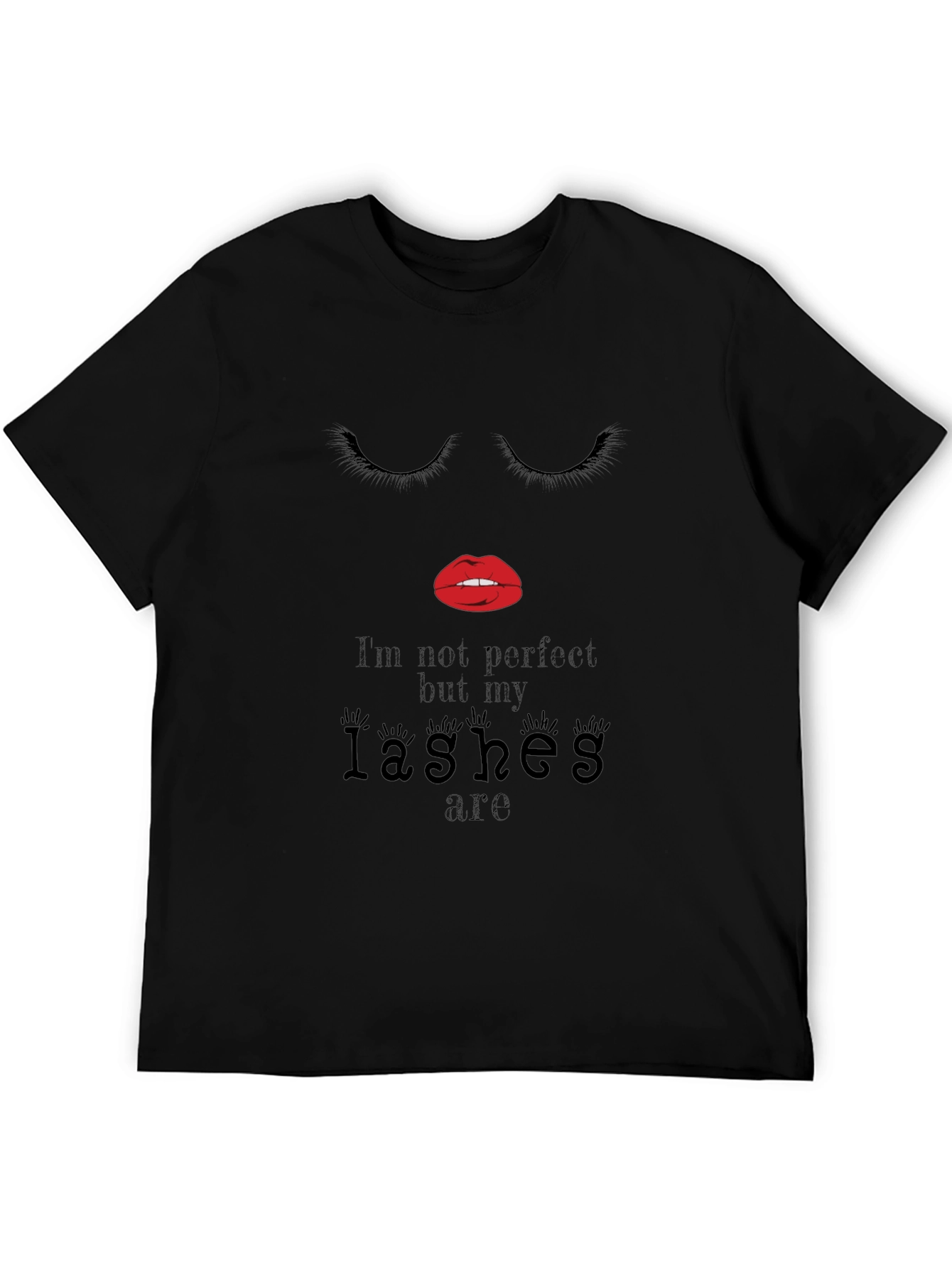 Lashes Graphic Tee - Im Not Perfect Shirt