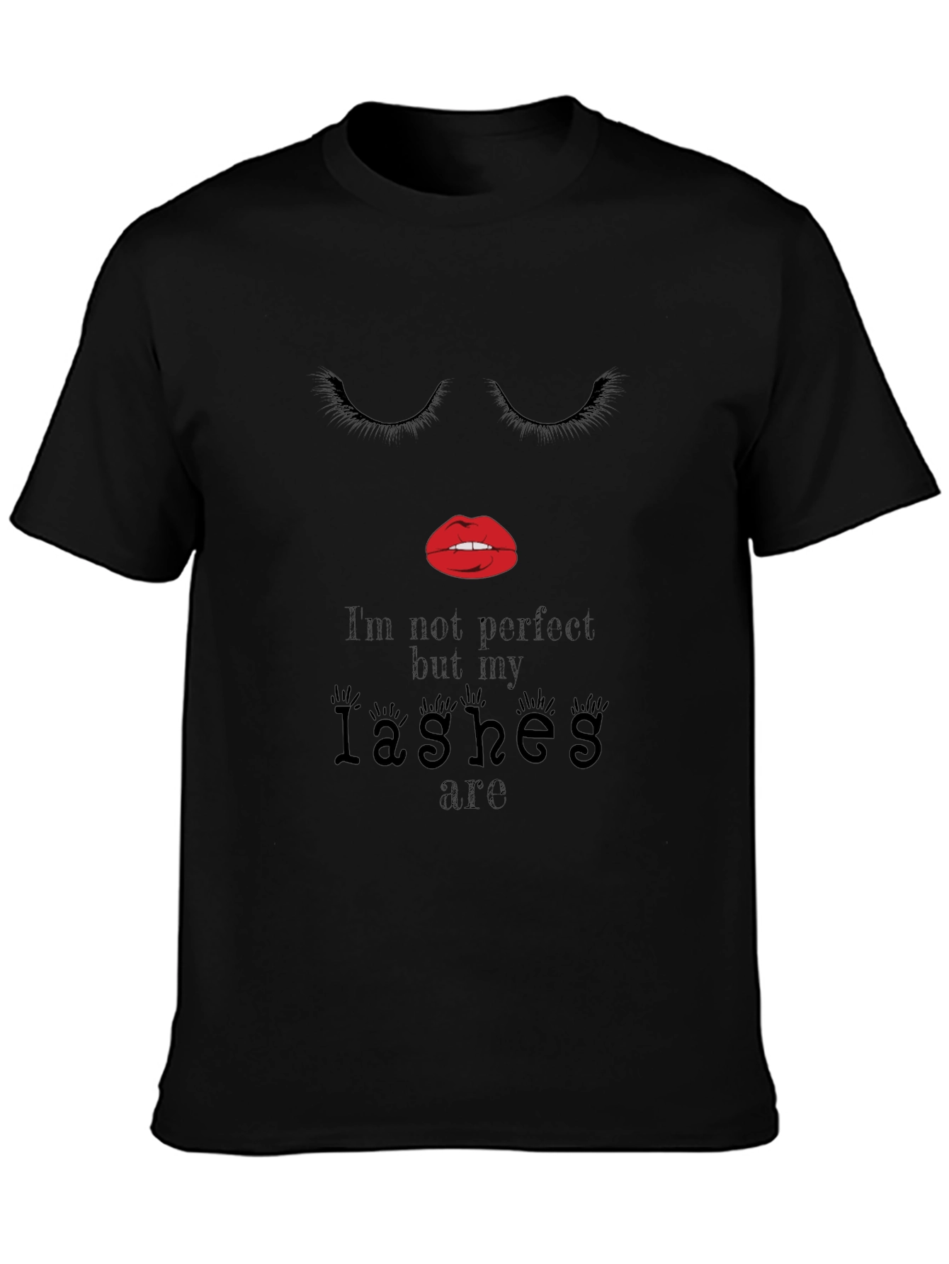 Lashes Graphic Tee - Im Not Perfect Shirt
