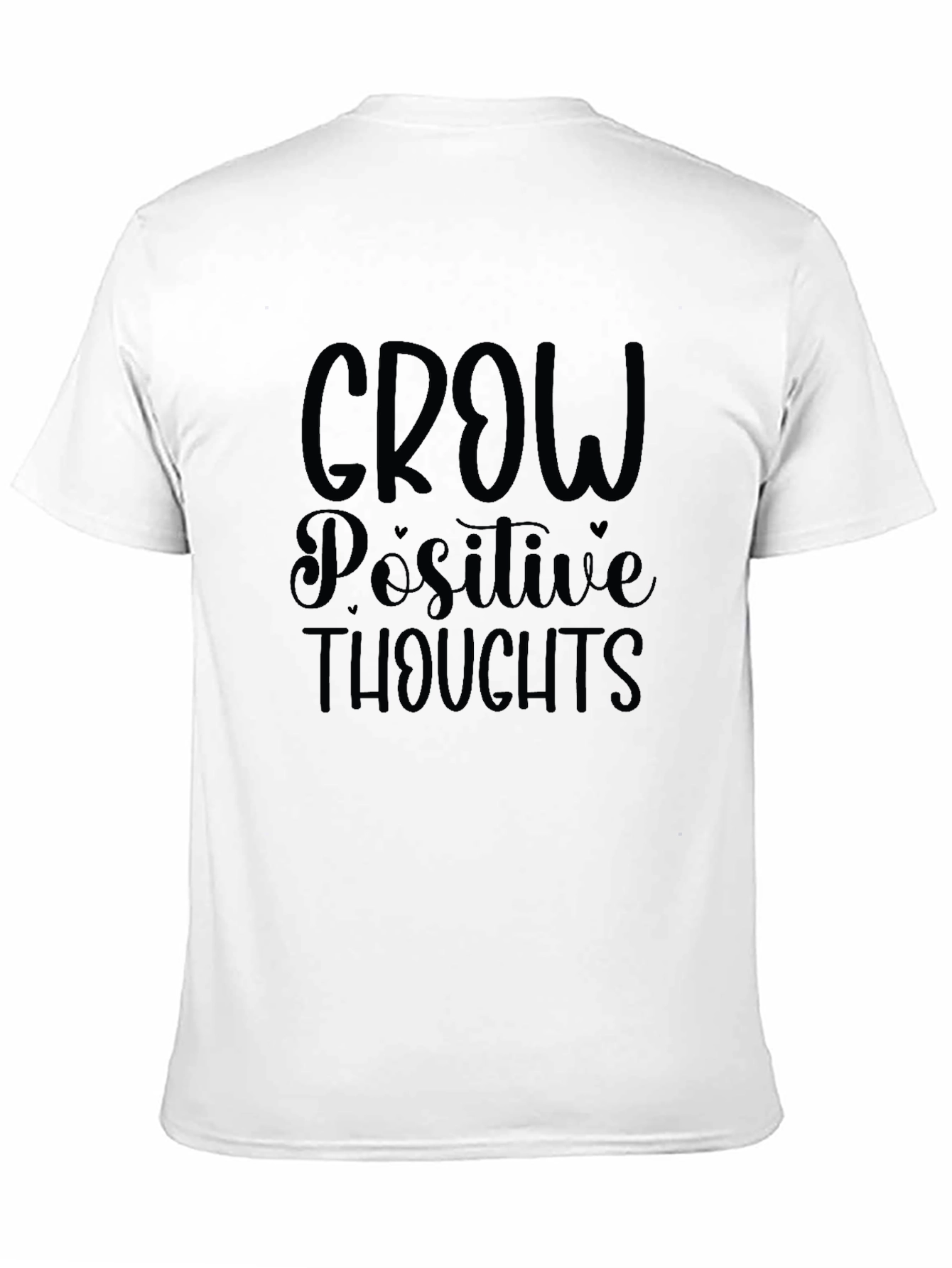 Grow Positive Thoughts Black T-Shirt
