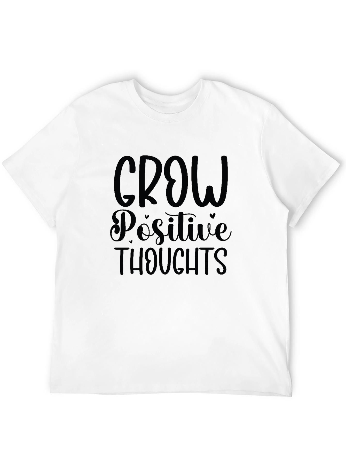 Grow Positive Thoughts Black T-Shirt