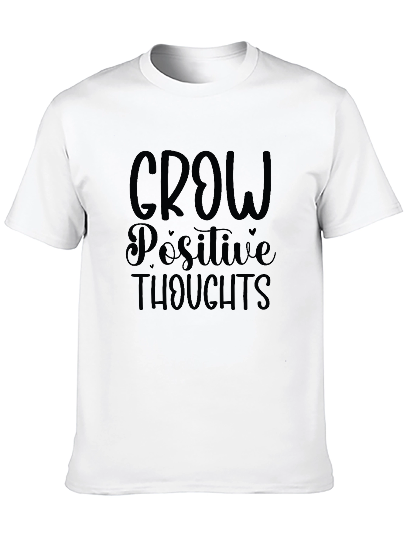Grow Positive Thoughts Black T-Shirt