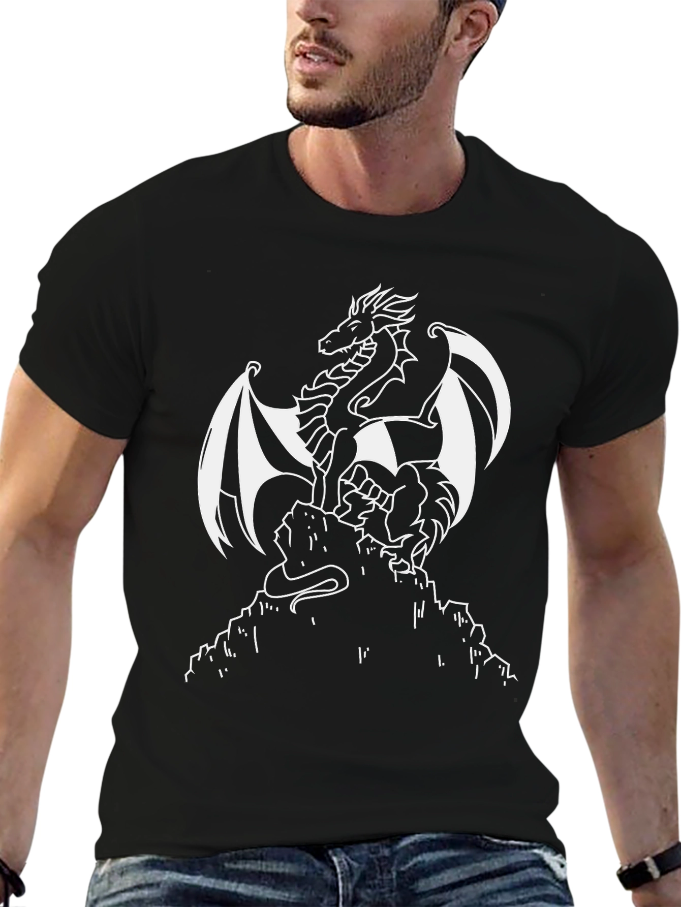 Dragon Graphic Tee - Mens Black T-Shirt