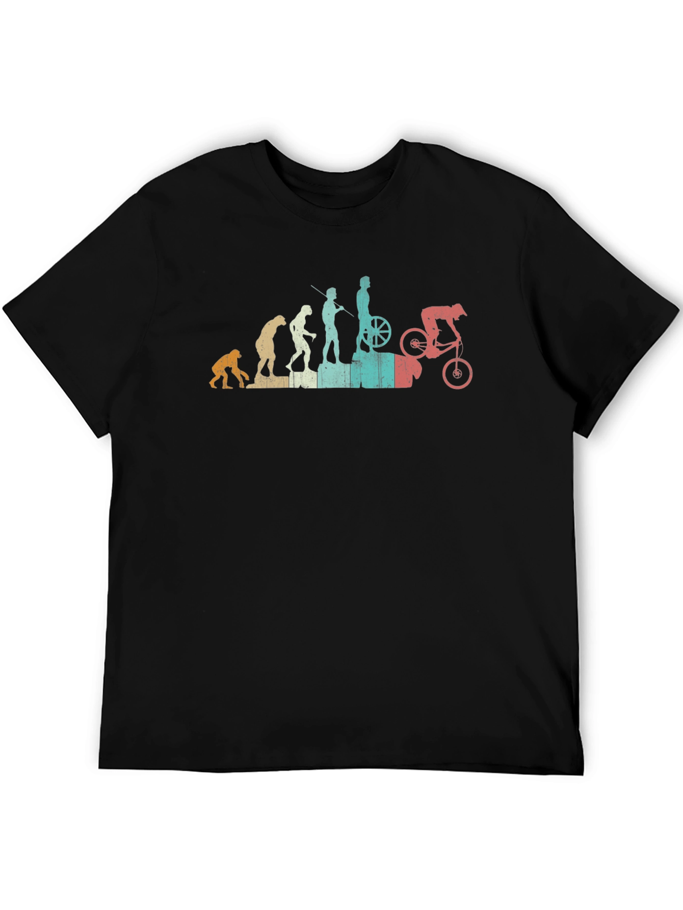 Evolution of Biking Black T-Shirt
