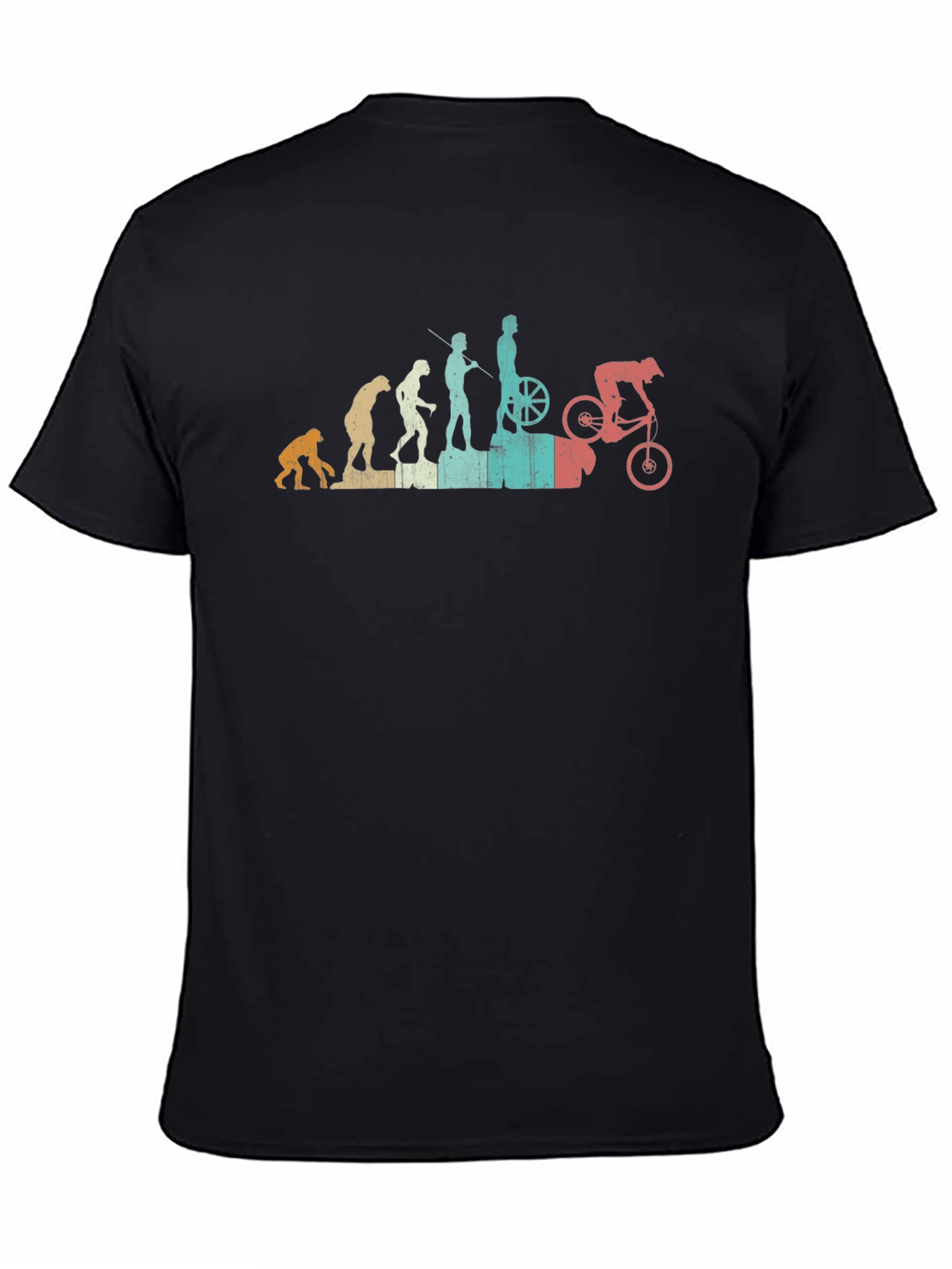 Evolution of Biking Black T-Shirt
