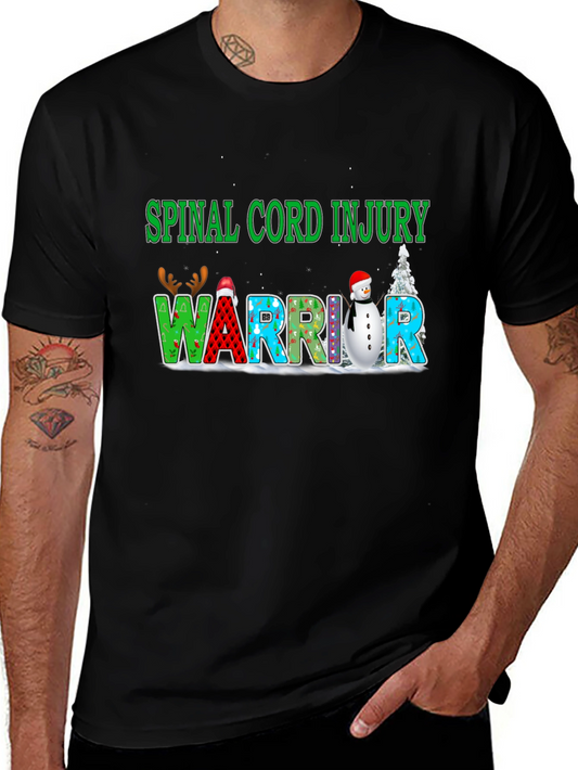 Spinal Cord Injury Warrior Christmas T-Shirt