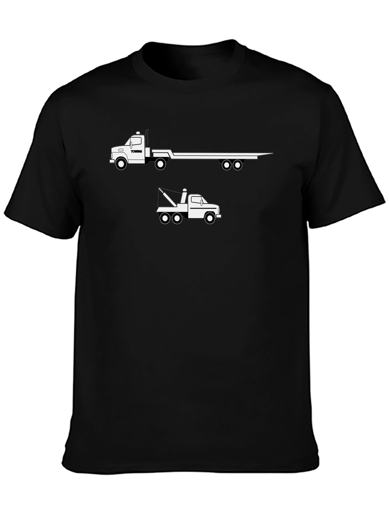 Trucking T-Shirt - Flatbed & Tow Truck Design