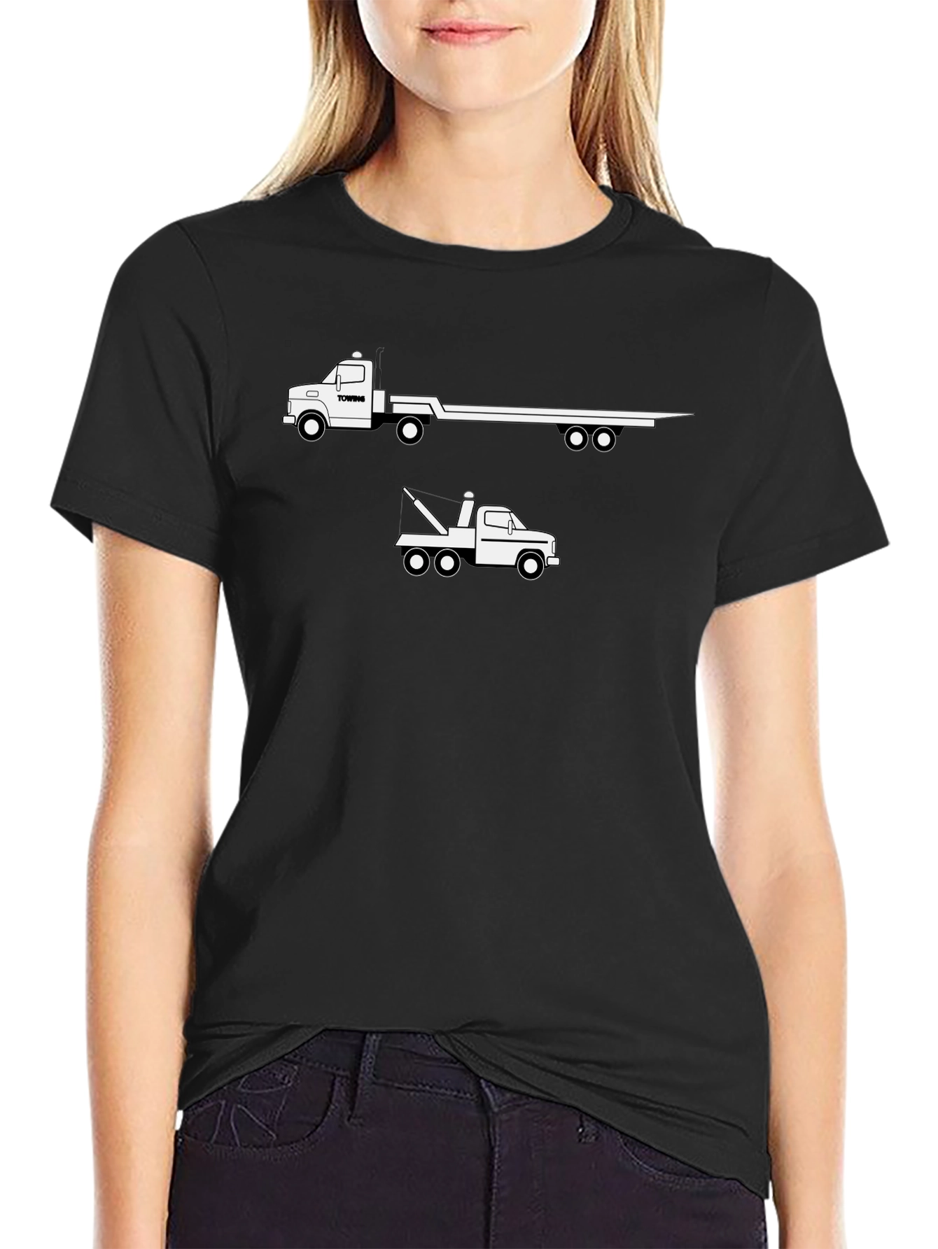 Trucking T-Shirt - Flatbed & Tow Truck Design