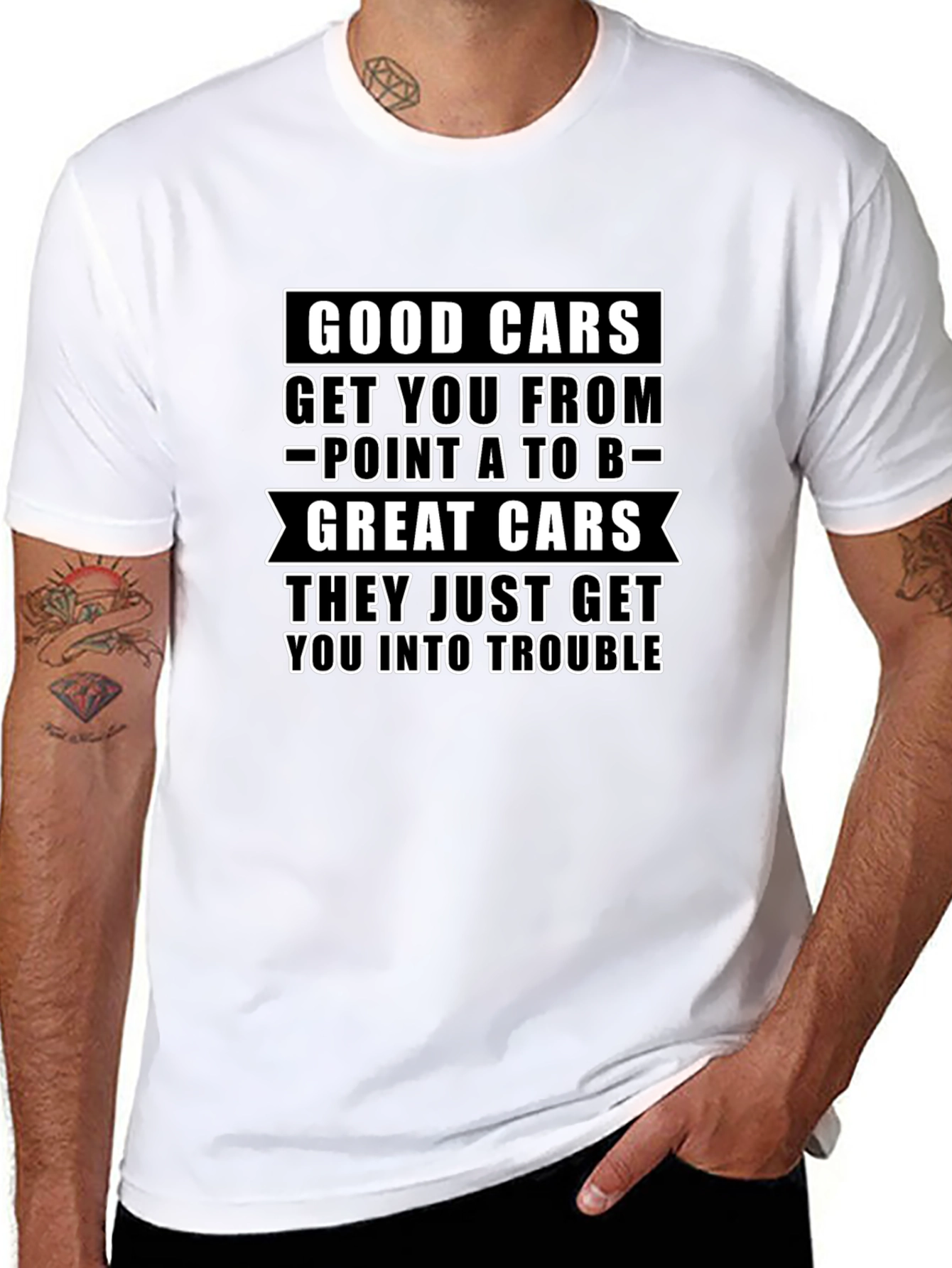 Great Cars Trouble T-Shirt - Black