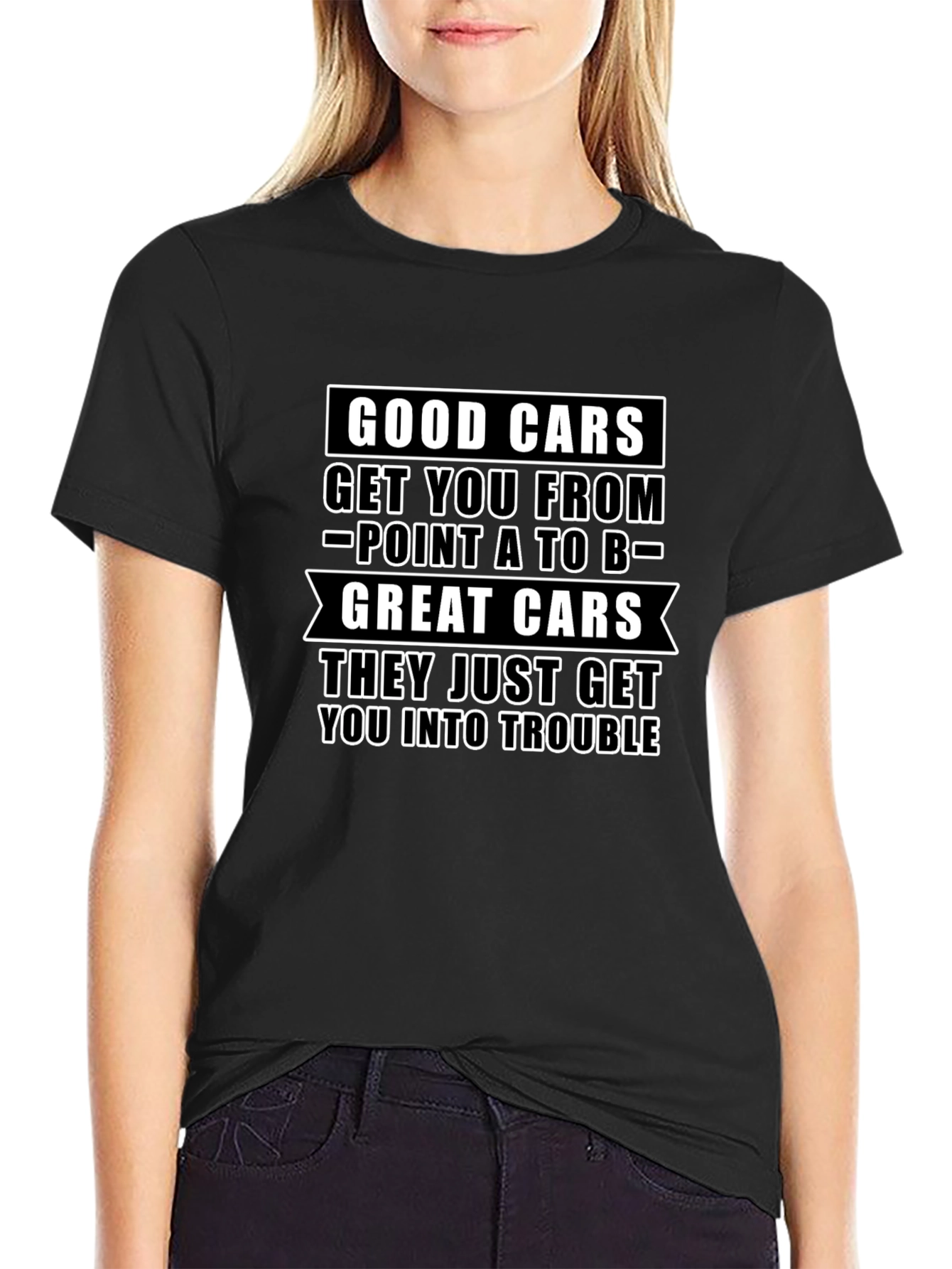 Great Cars Trouble T-Shirt - Black