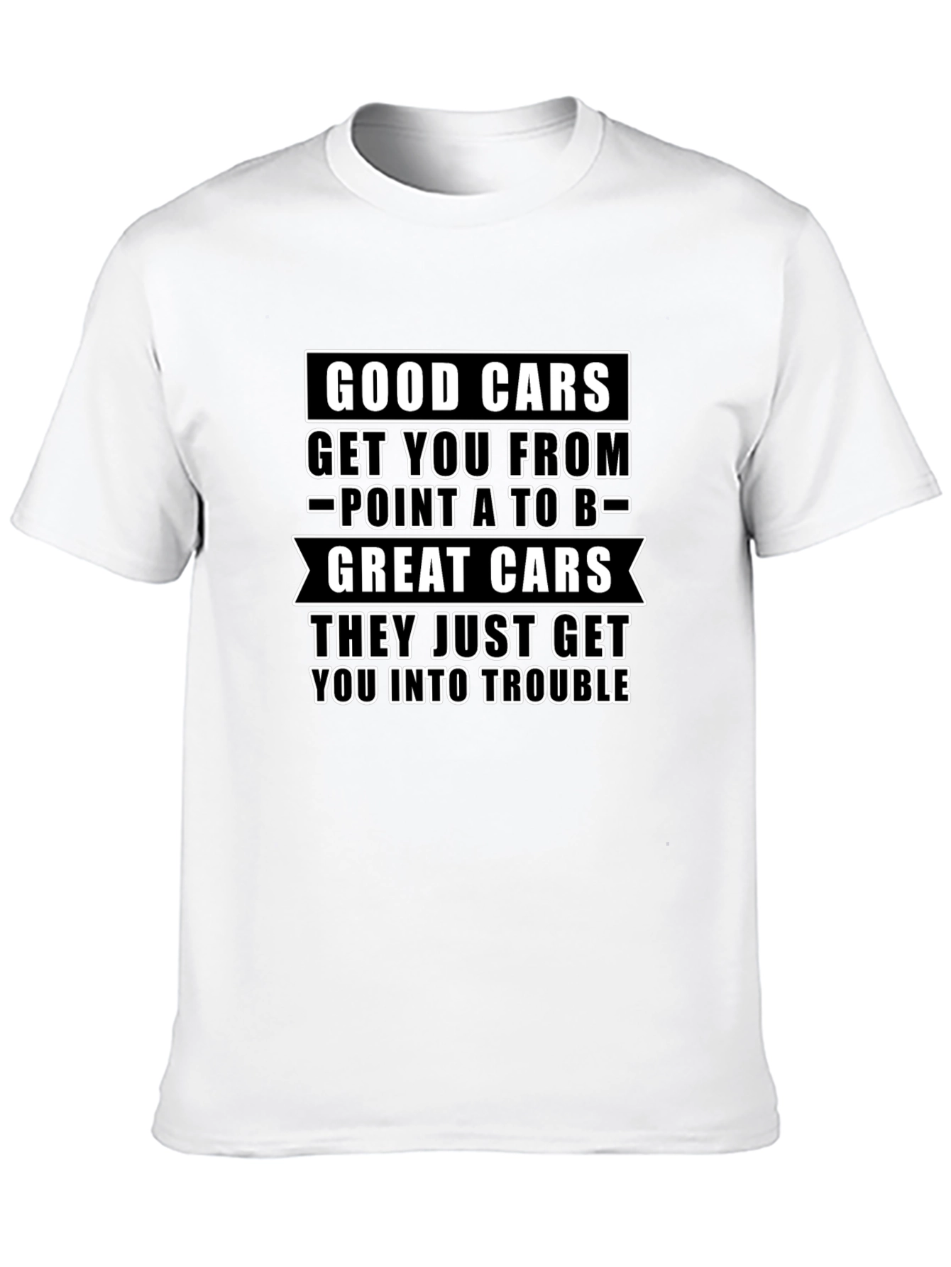 Great Cars Trouble T-Shirt - Black