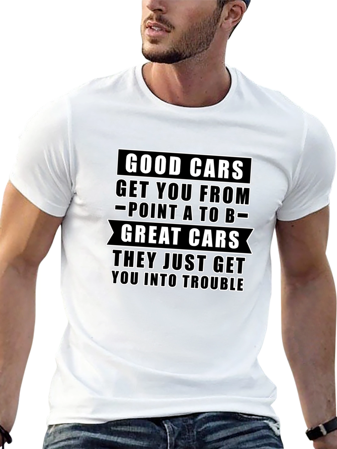 Great Cars Trouble T-Shirt - Black