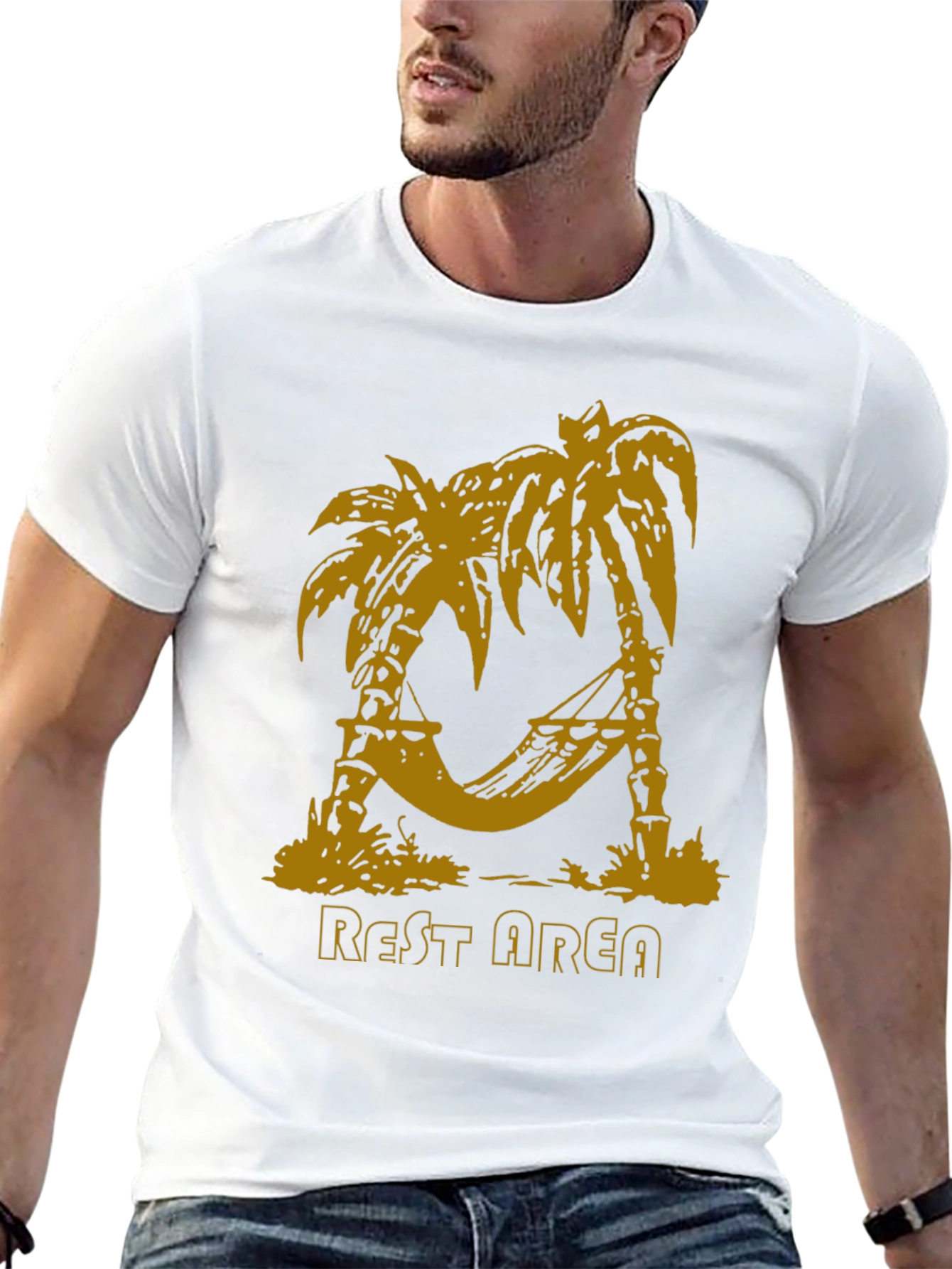 Relaxing Rest Area Palm Tree Graphic Tee