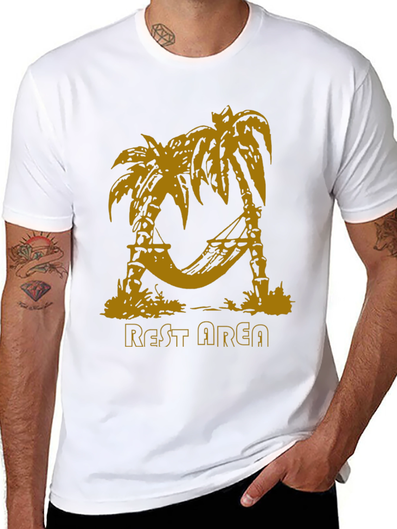 Relaxing Rest Area Palm Tree Graphic Tee