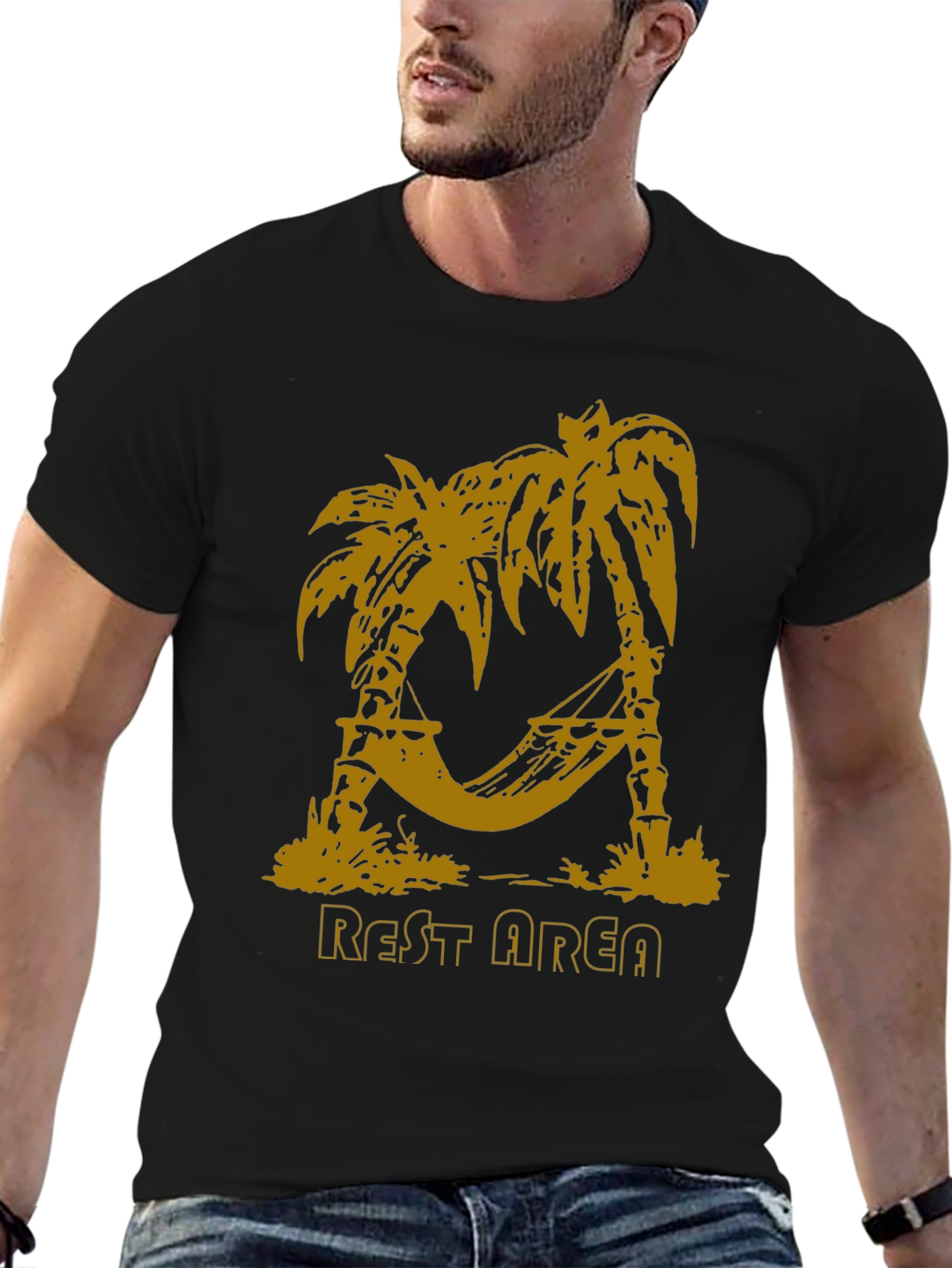 Relaxing Rest Area Palm Tree Graphic Tee