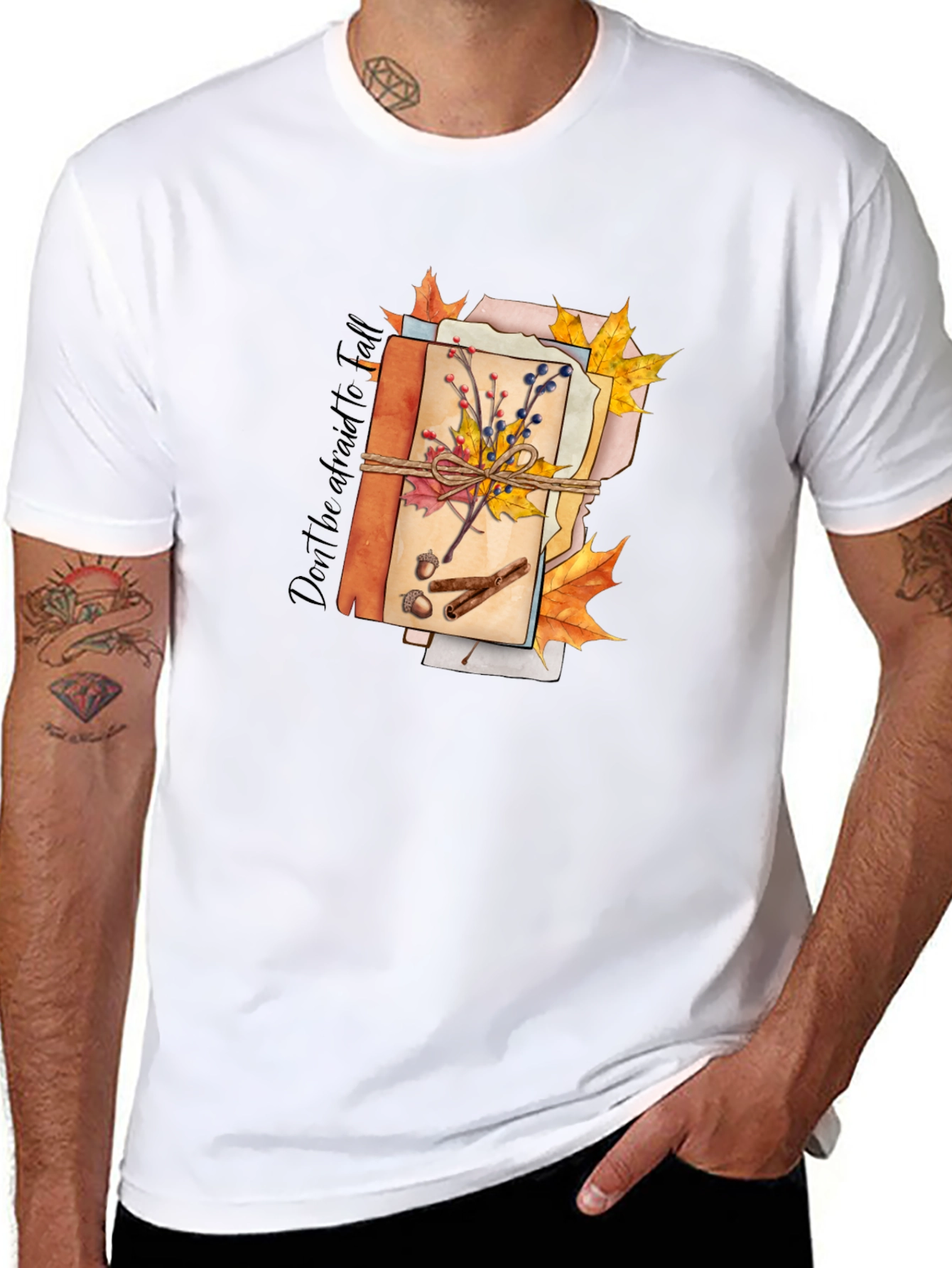 Fall Inspired Graphic T-Shirt: Dont Be Afraid to Fall