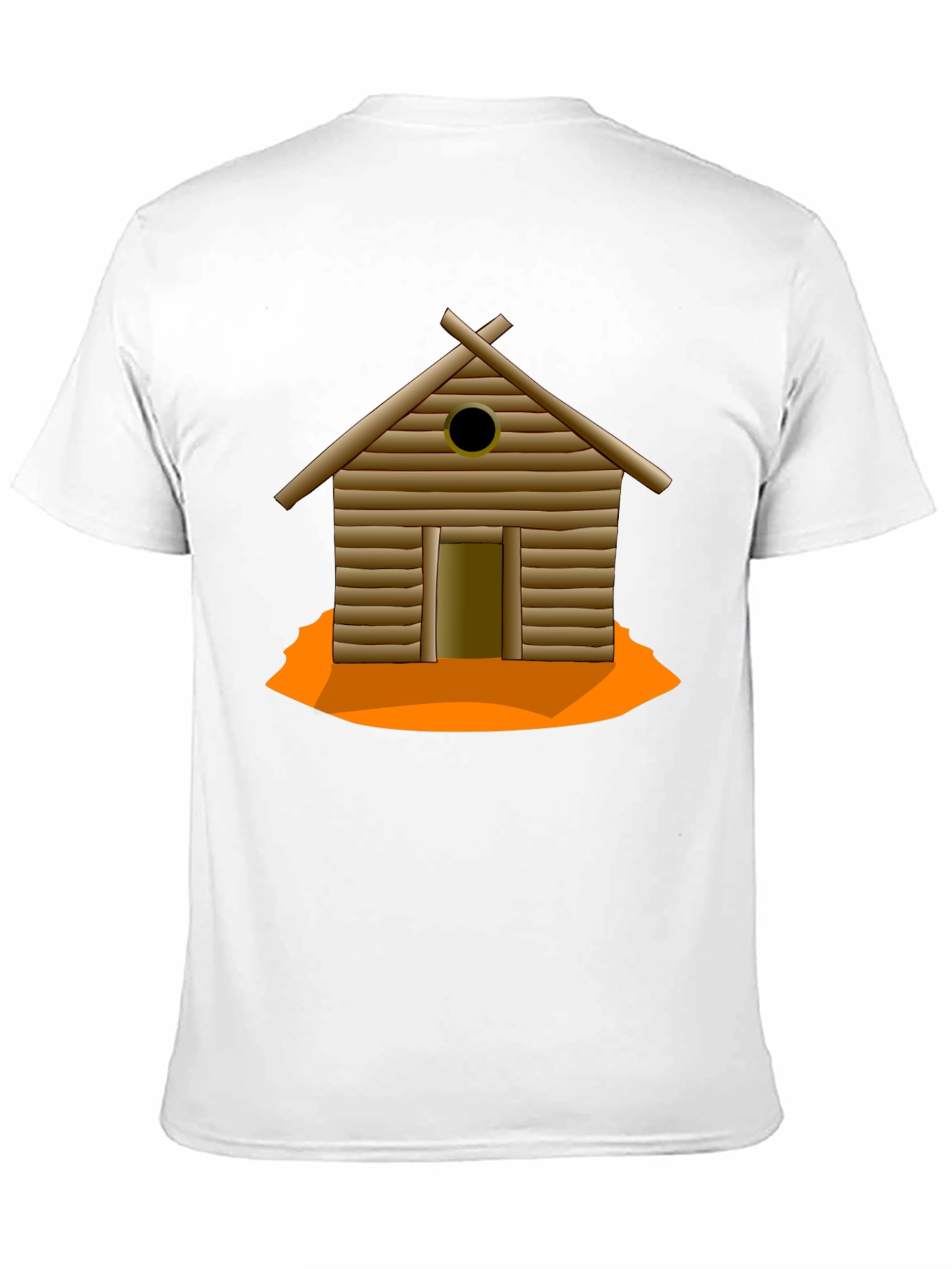 Rustic Cabin Graphic Tee - Black Cotton T-Shirt