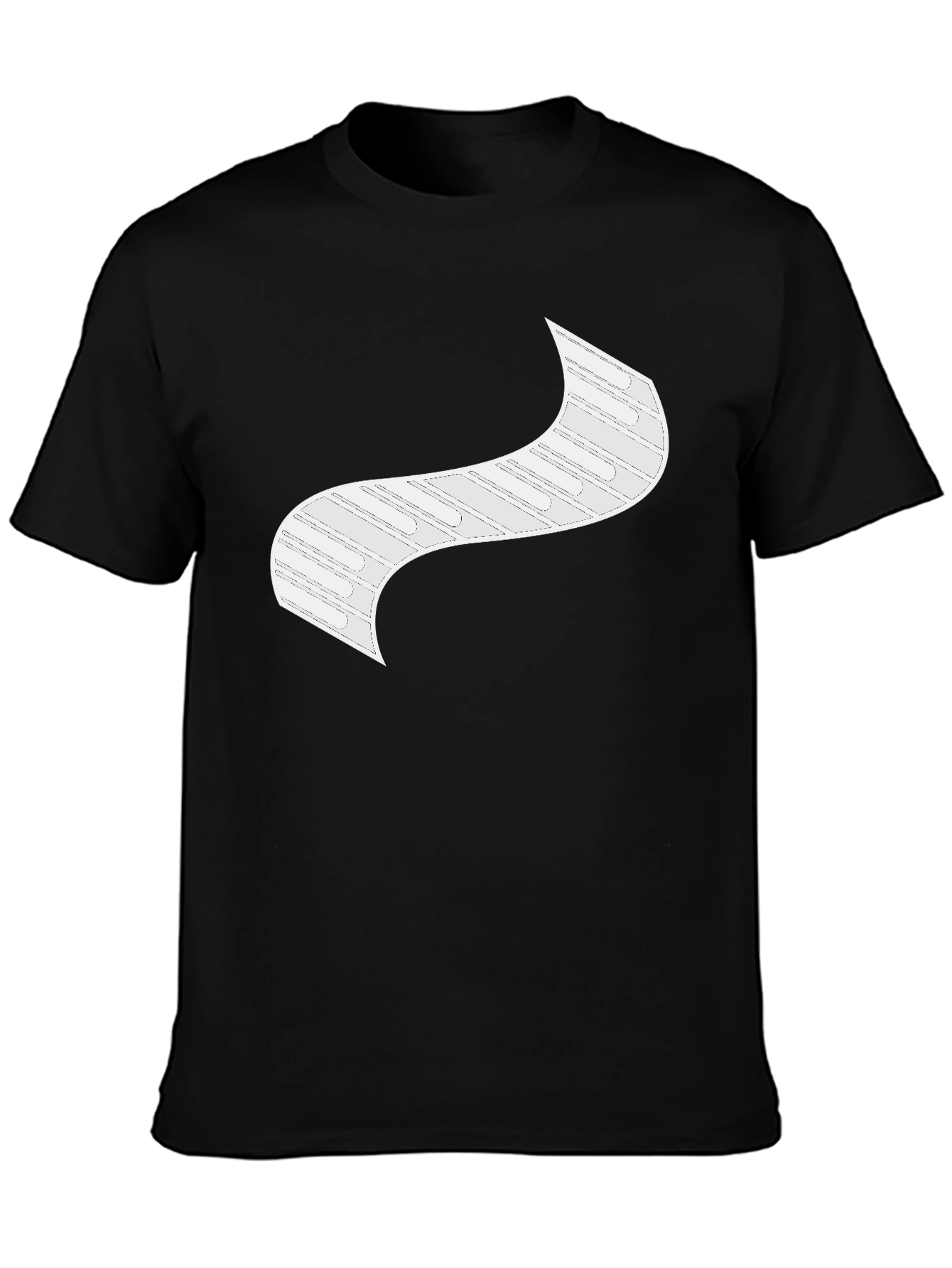 Modern Graphic Print Black T-Shirt