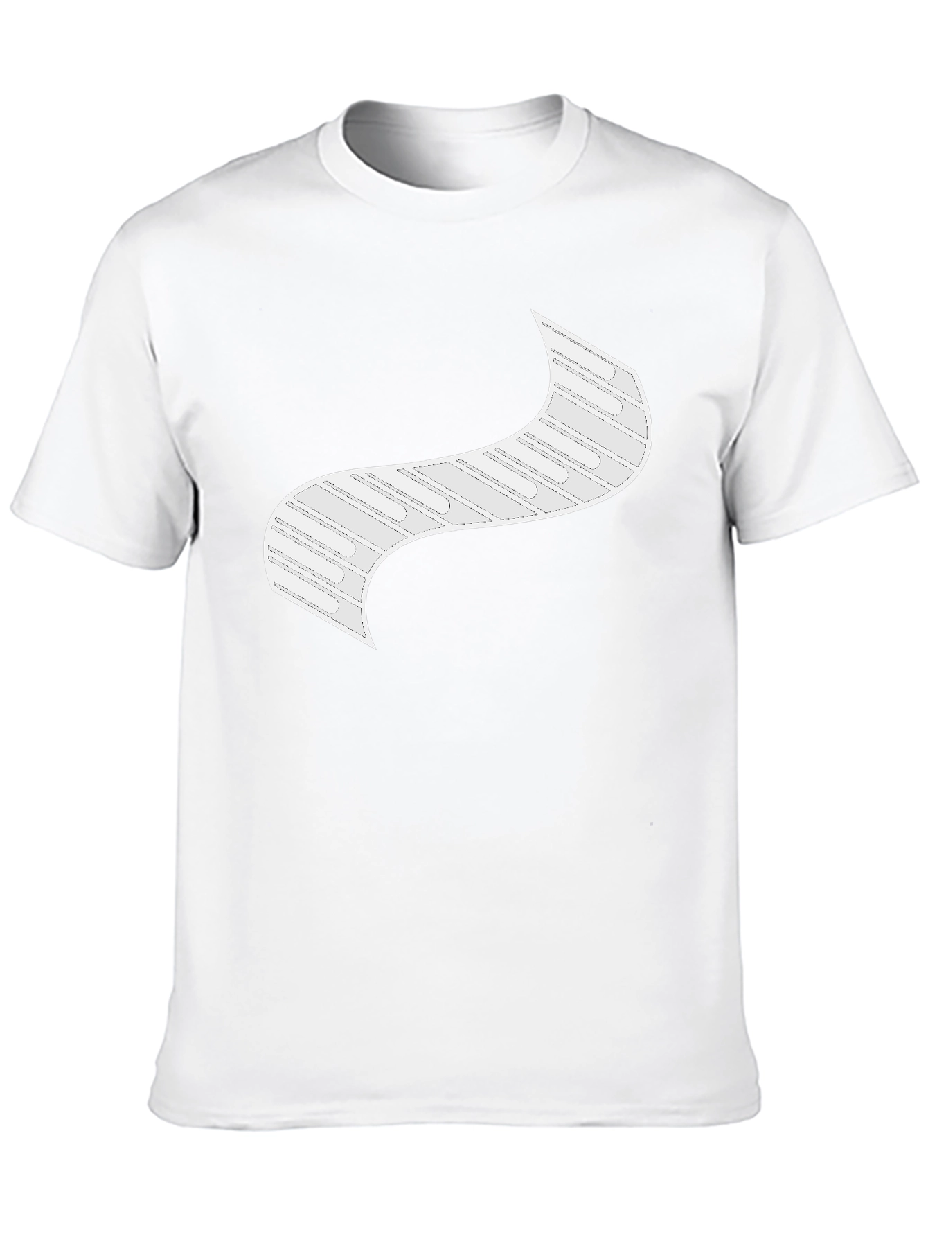 Modern Graphic Print Black T-Shirt