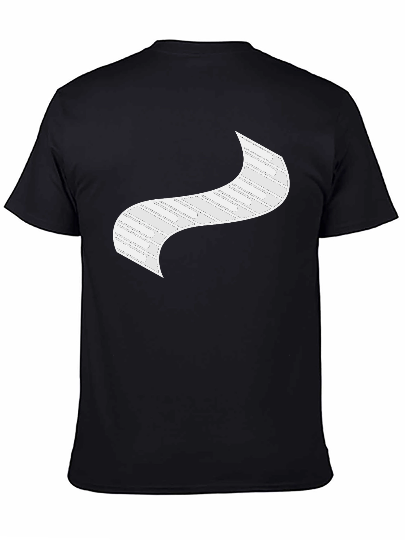 Modern Graphic Print Black T-Shirt