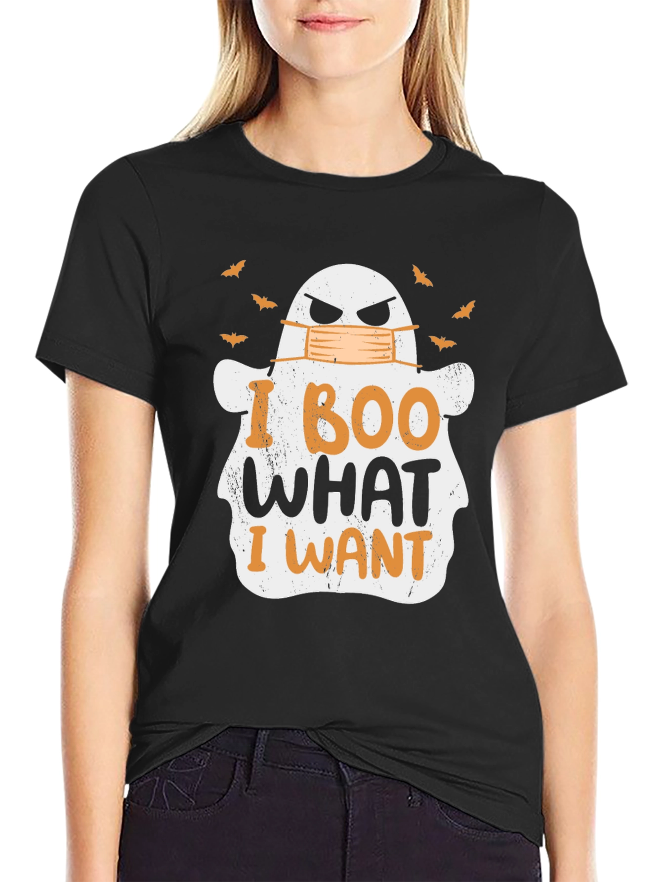 Halloween Ghost Boo Mask T-Shirt