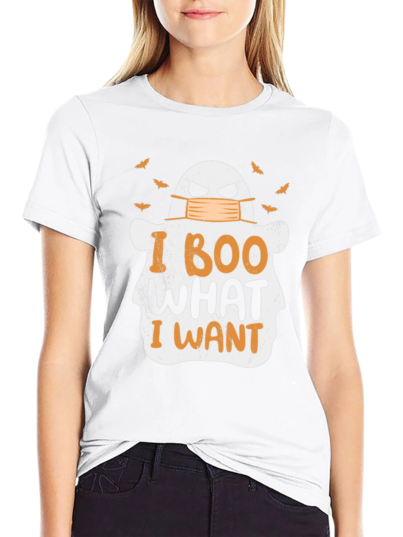 Halloween Ghost Boo Mask T-Shirt