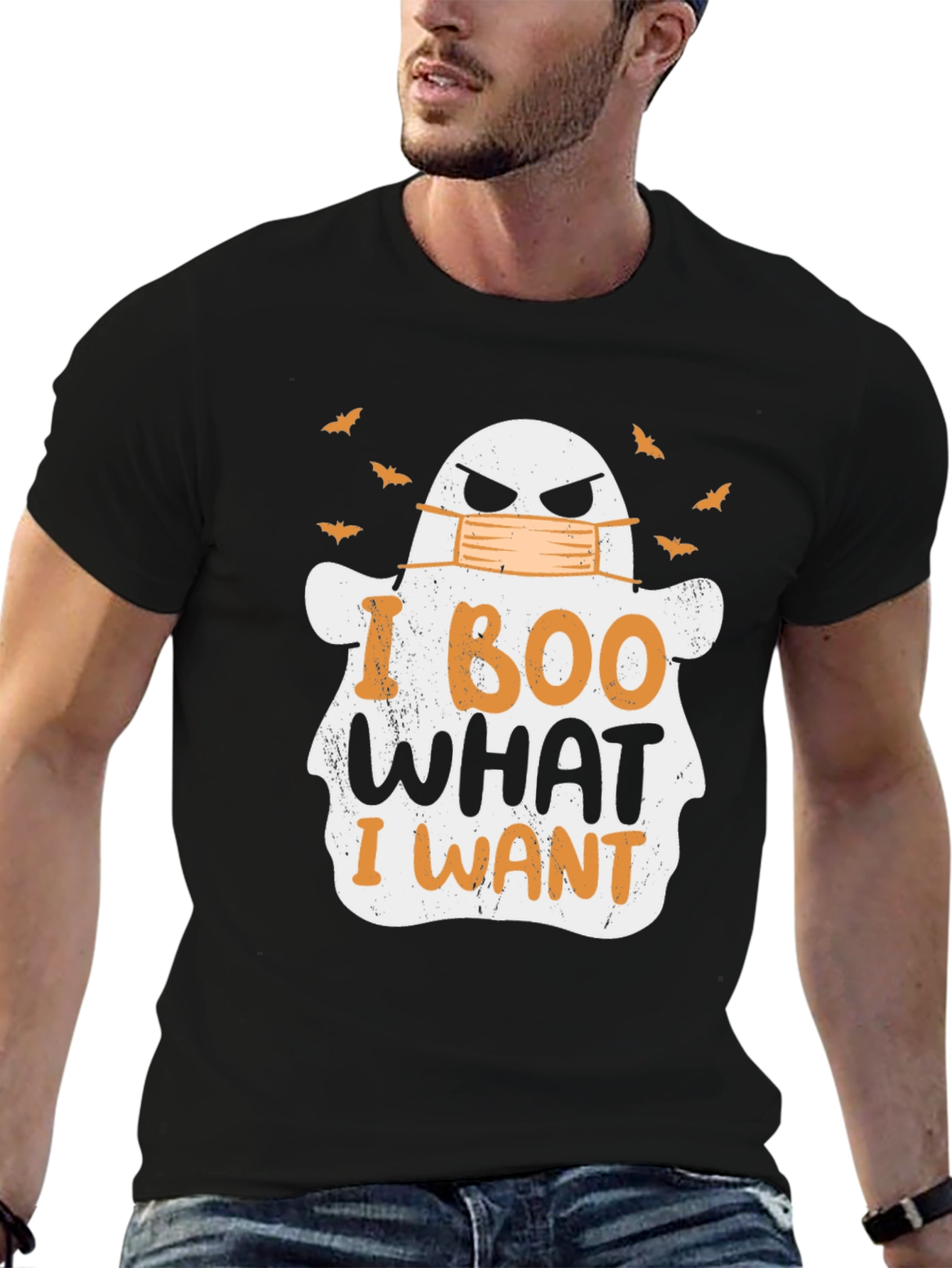 Halloween Ghost Boo Mask T-Shirt