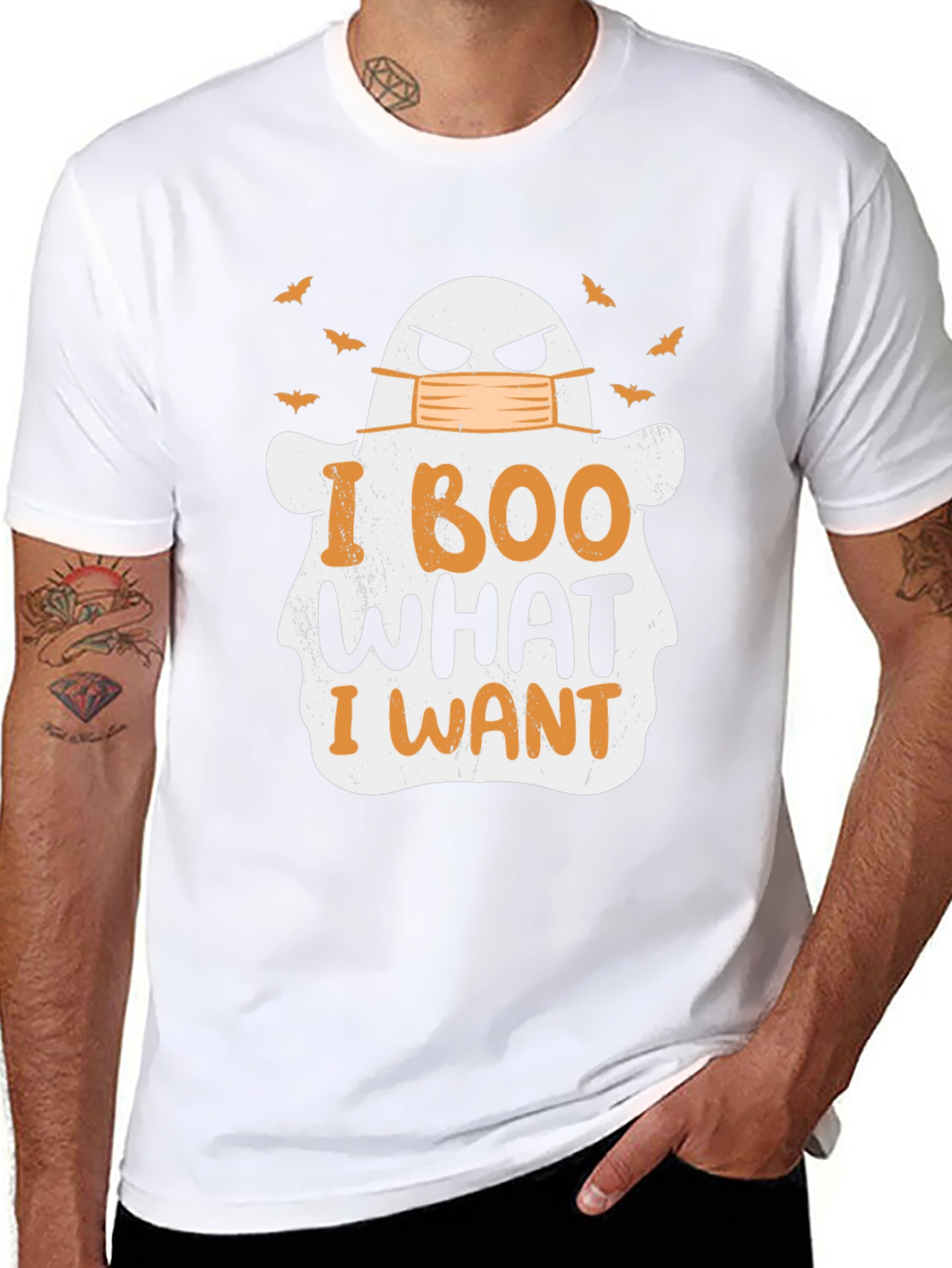 Halloween Ghost Boo Mask T-Shirt