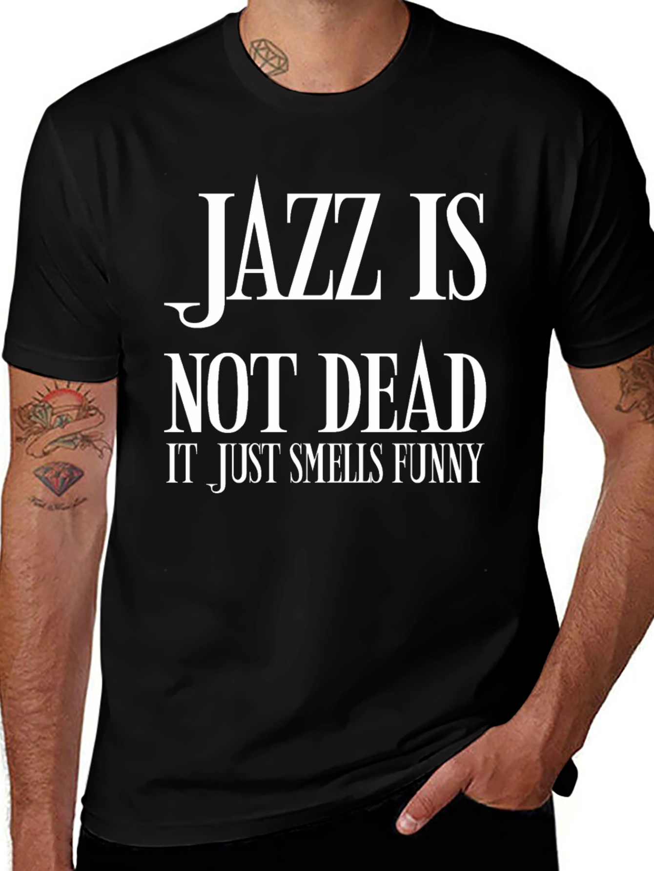 Jazz Is Not Dead Funny Graphic Tee