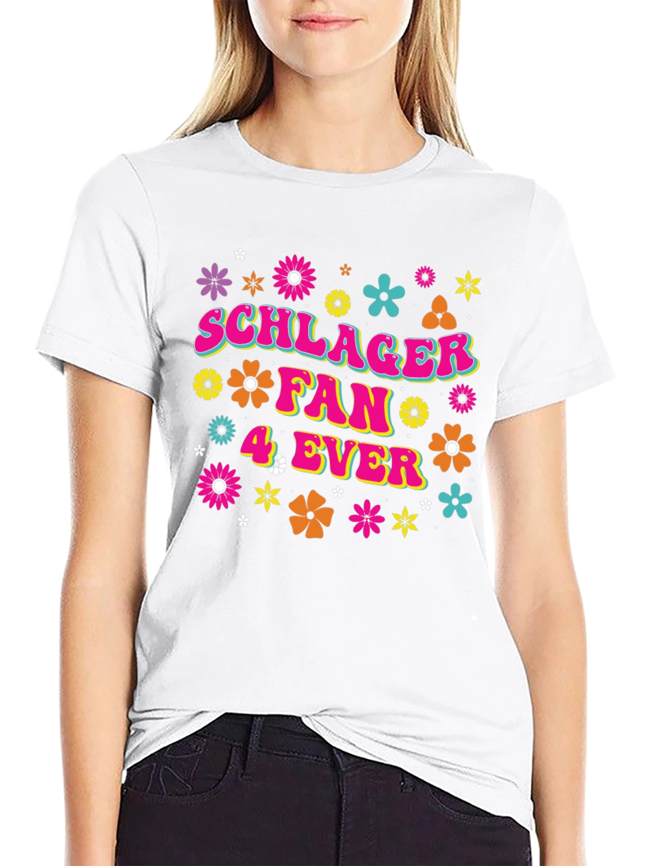 Schlager Fan 4 Ever Black Graphic Tee